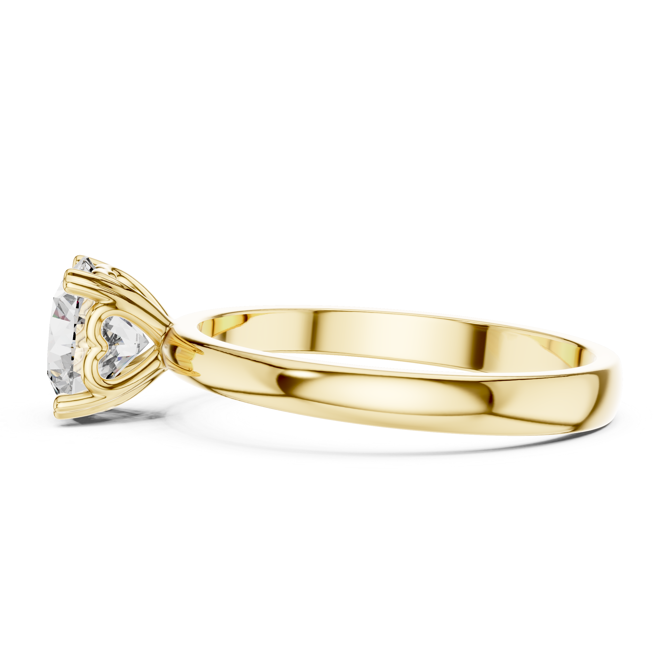 Heart-Gallery 1.00 Carat Round Solitaire Diamond Ring