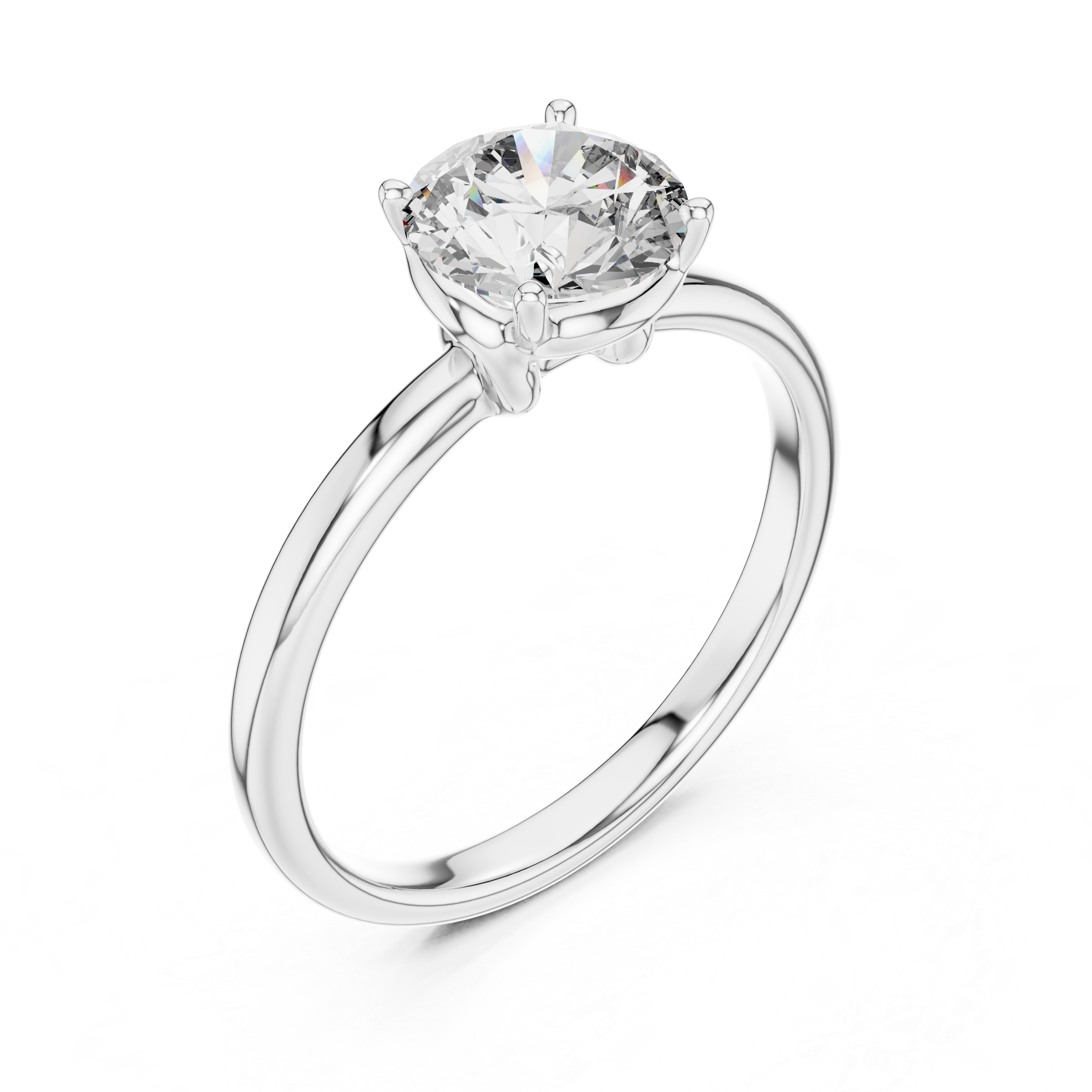 Classic Four-Prong 1.00 Carat Round Solitaire Diamond Ring