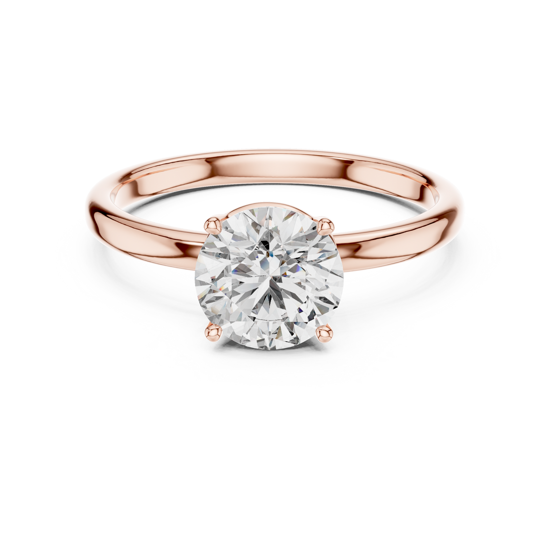 Classic Four-Prong 1.00 Carat Round Solitaire Diamond Ring