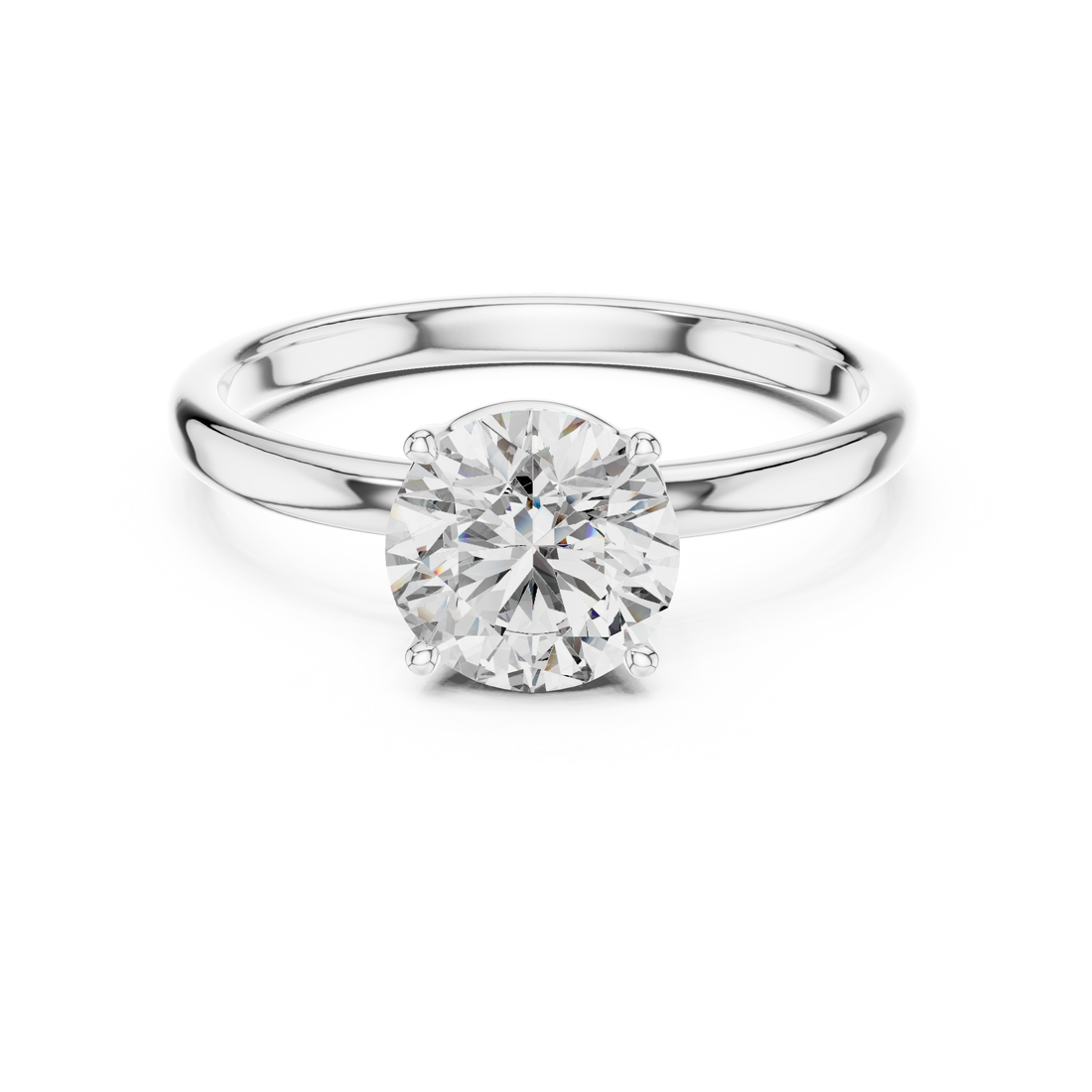 Classic Four-Prong 1.00 Carat Round Solitaire Diamond Ring