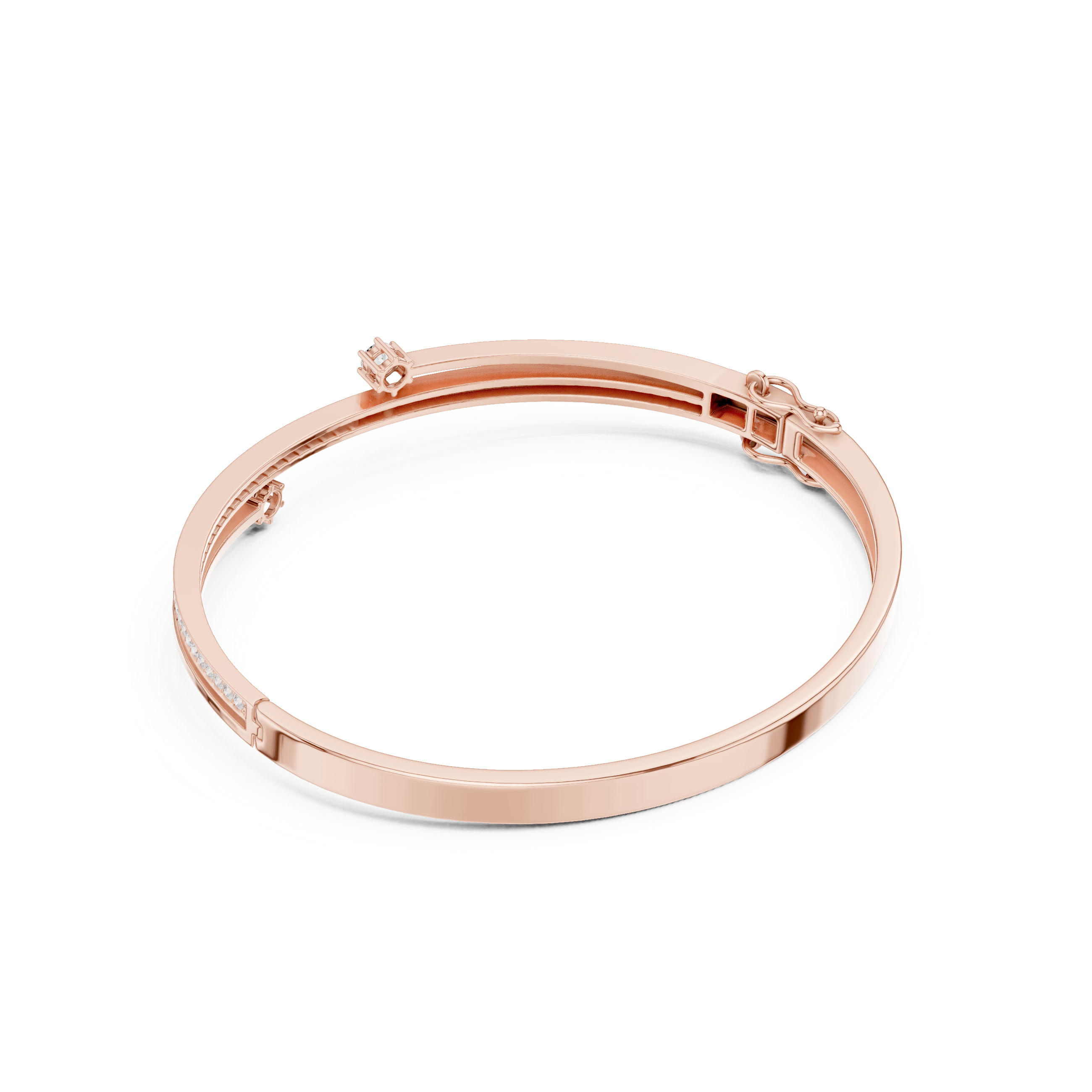 Dual Solitaire Bypass Diamond Bracelet