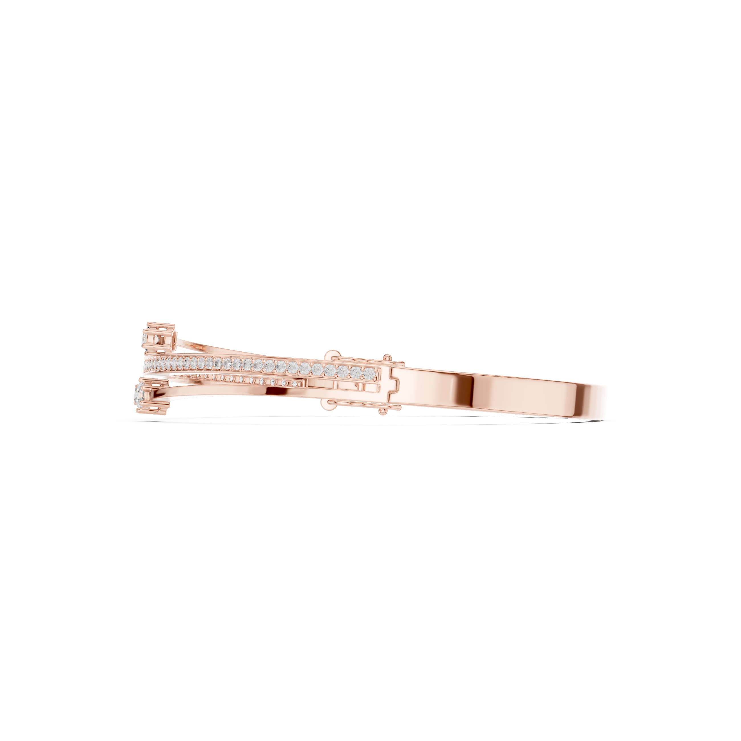 Dual Solitaire Bypass Diamond Bracelet
