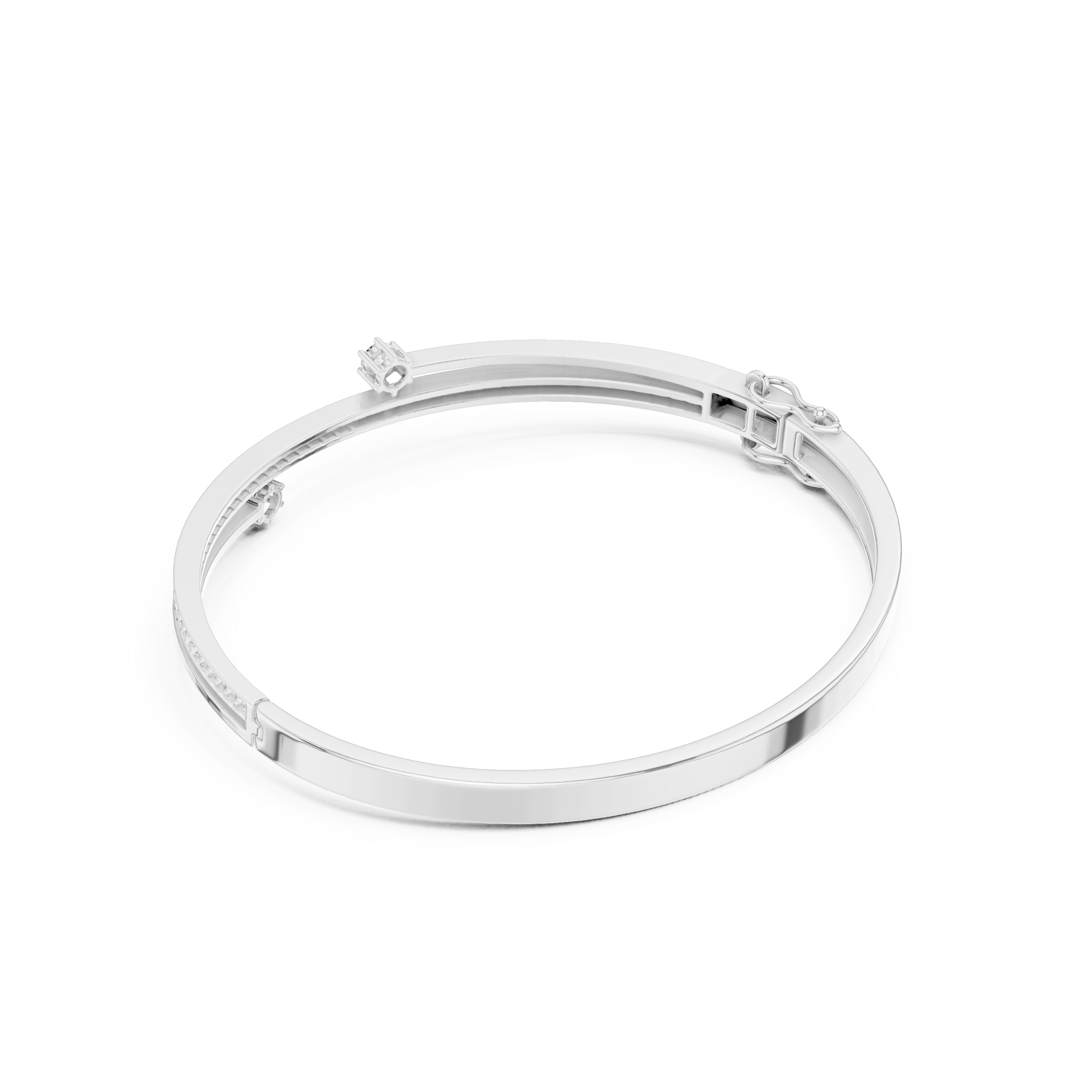 Dual Solitaire Bypass Diamond Bracelet