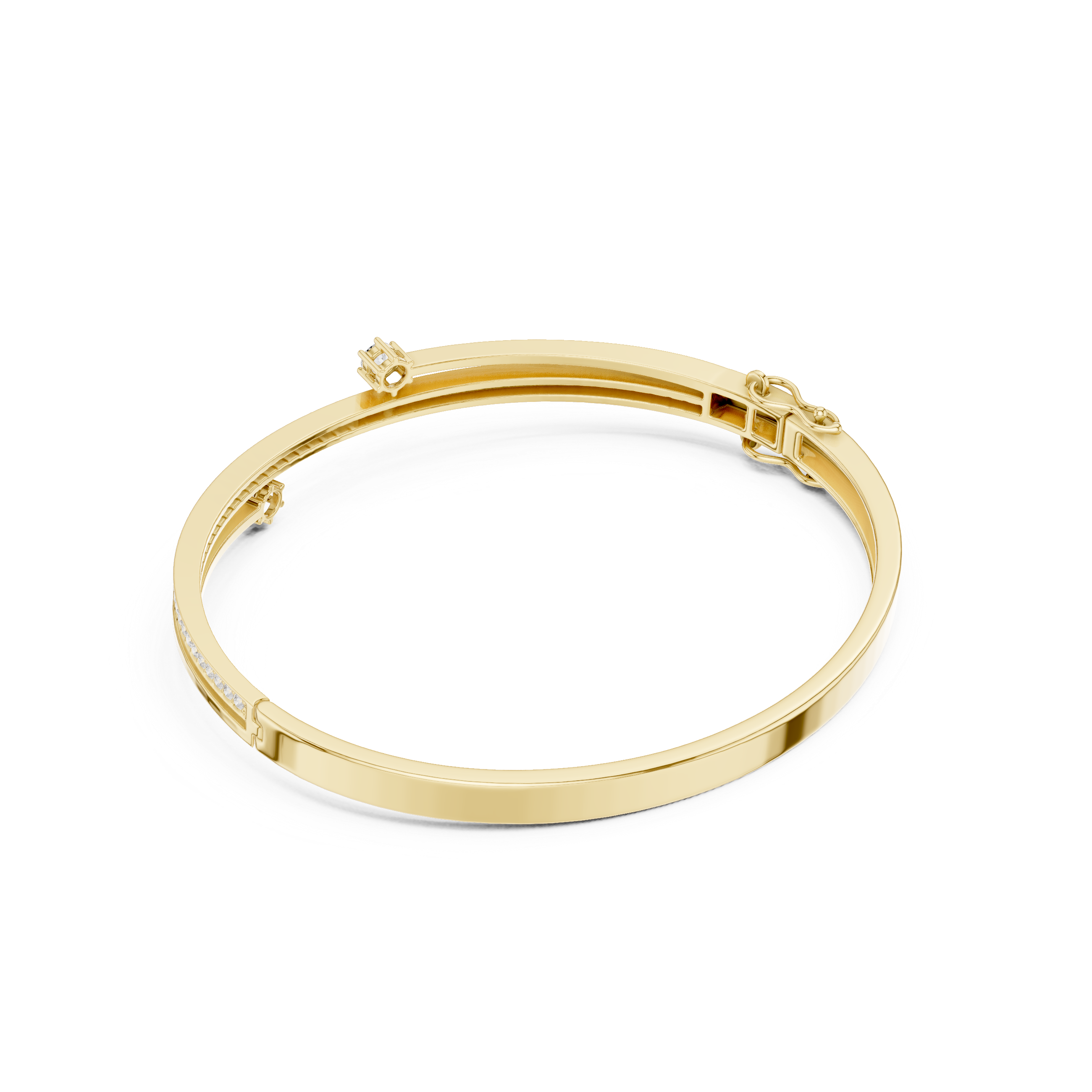 Dual Solitaire Bypass Diamond Bracelet