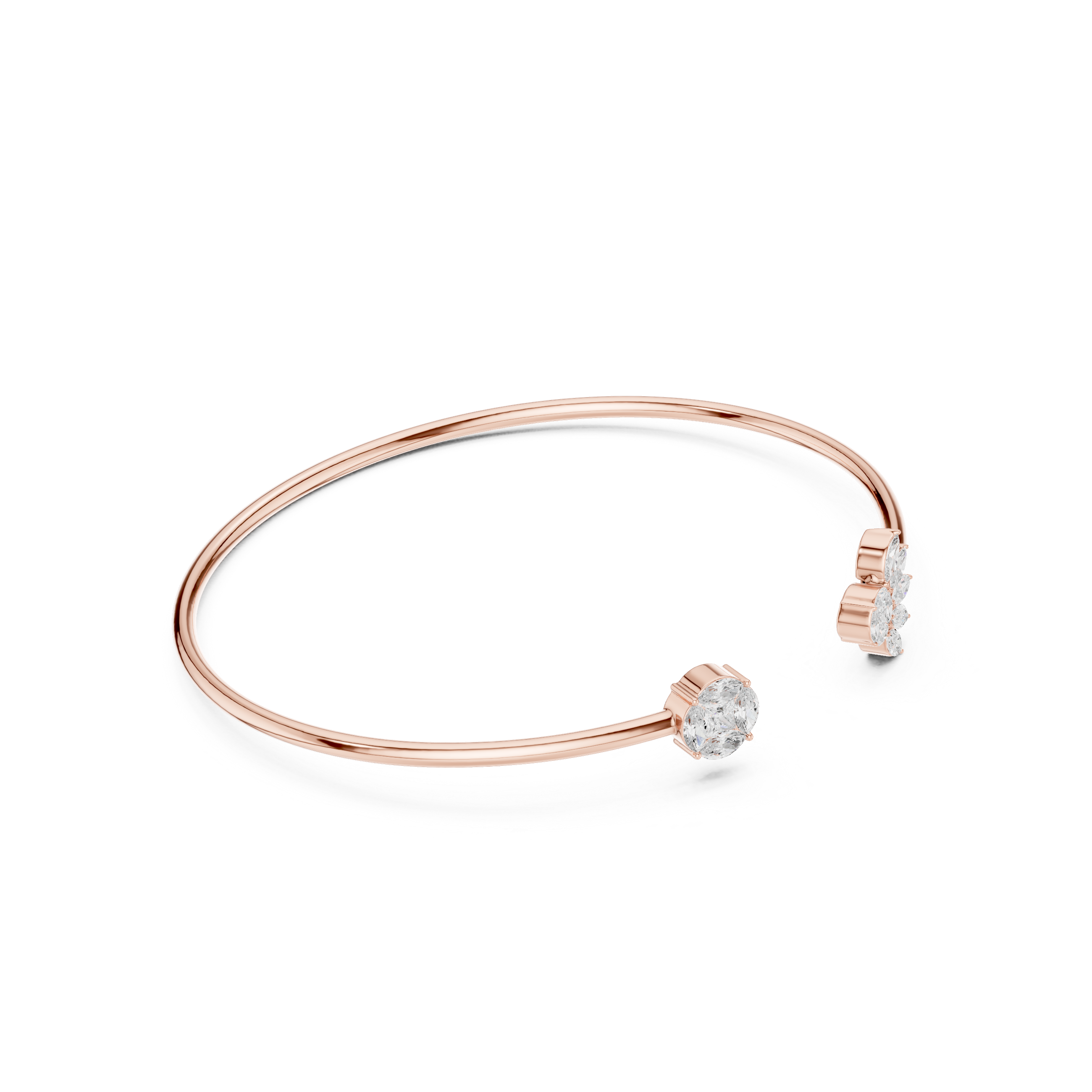 Cuff Marquise & Princess Cut Diamond