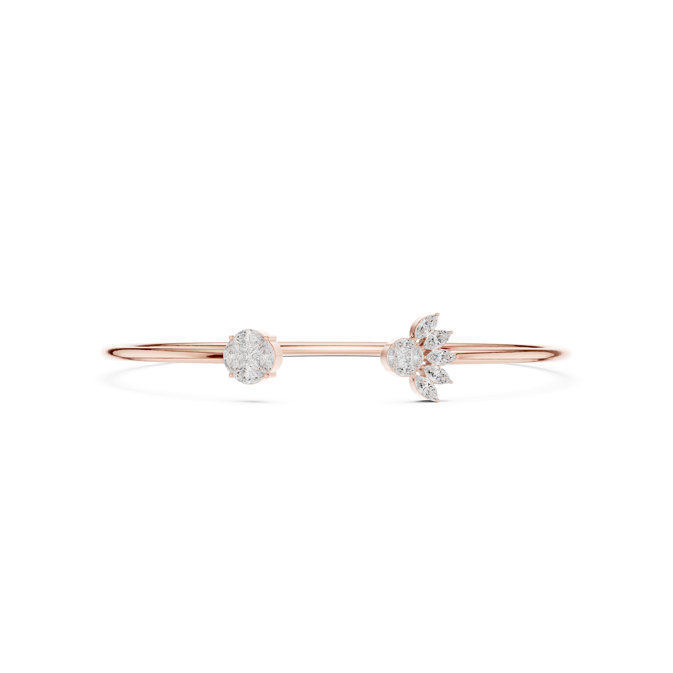 Cuff Marquise & Princess Cut Diamond