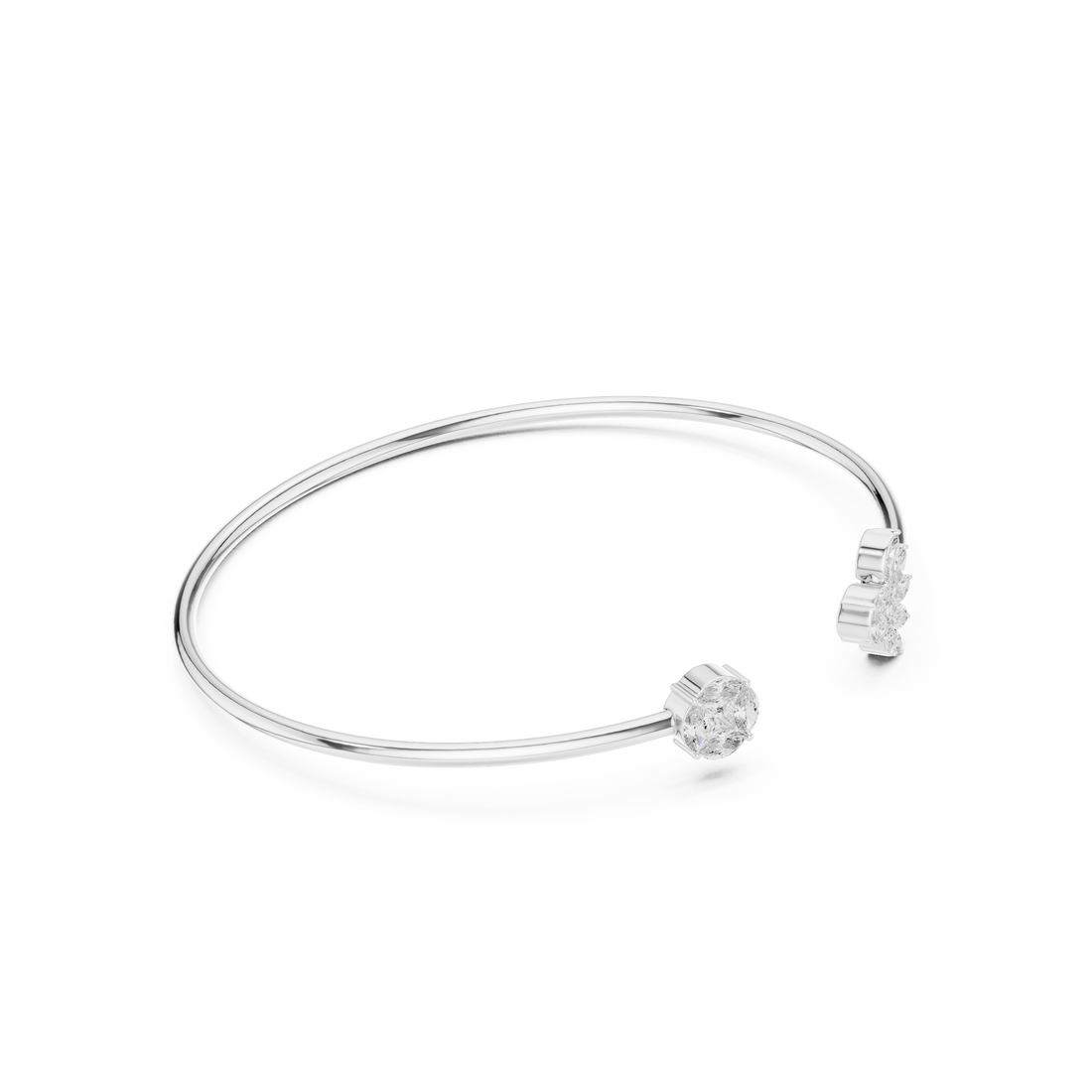 Cuff Marquise & Princess Cut Diamond