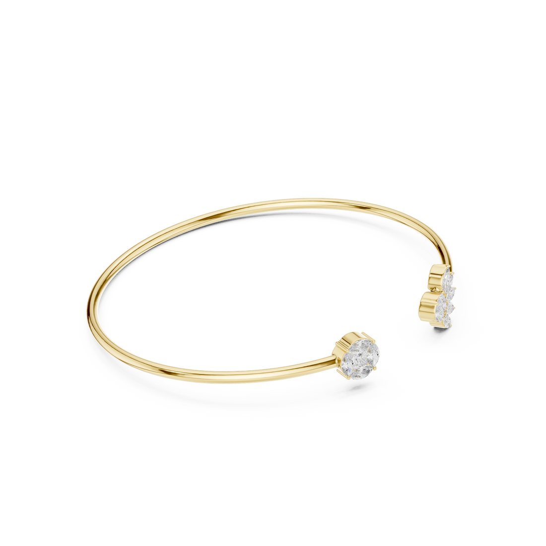 Cuff Marquise & Princess Cut Diamond