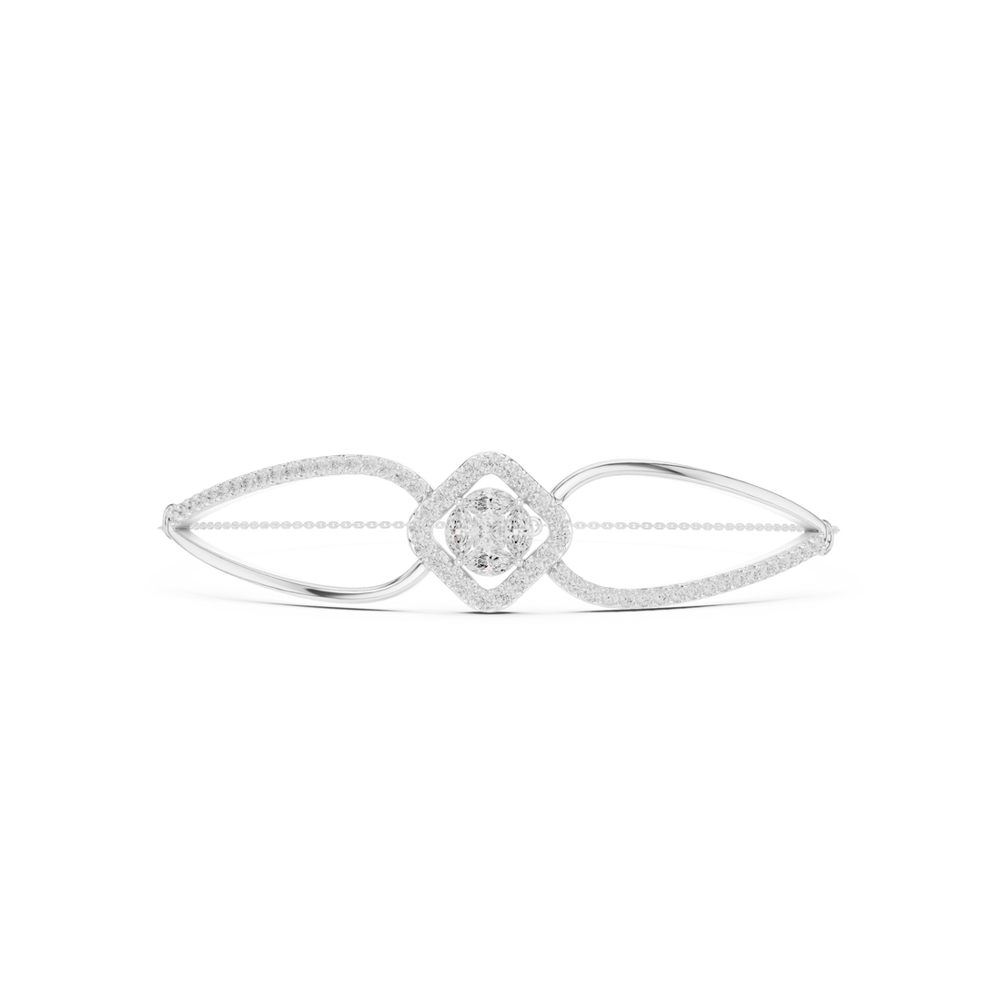 Princess & Marquise Center Split-Shank Chain Bracelet