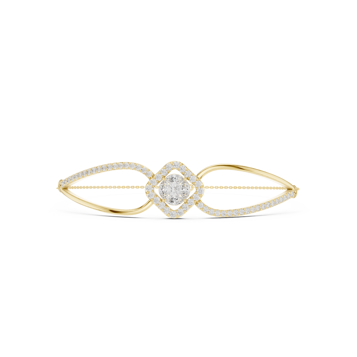 Princess & Marquise Center Split-Shank Chain Bracelet