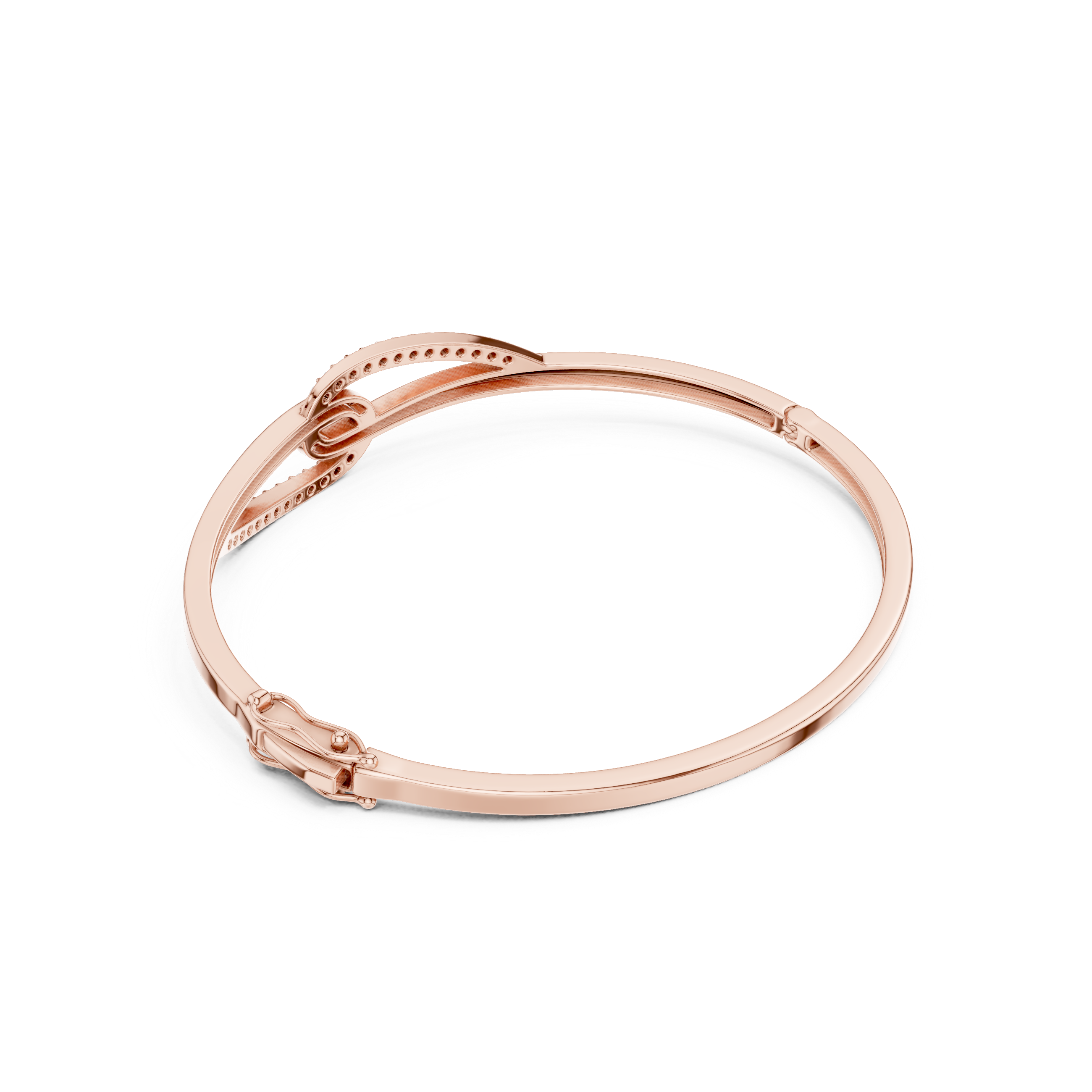 Interlocking Twist Loop Diamond Bracelet