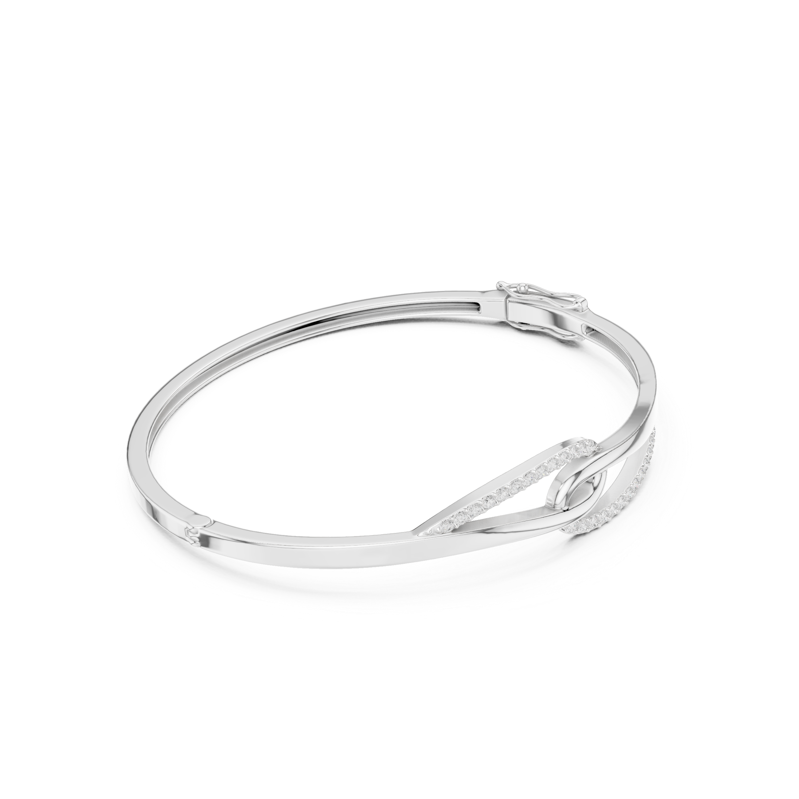 Interlocking Twist Loop Diamond Bracelet