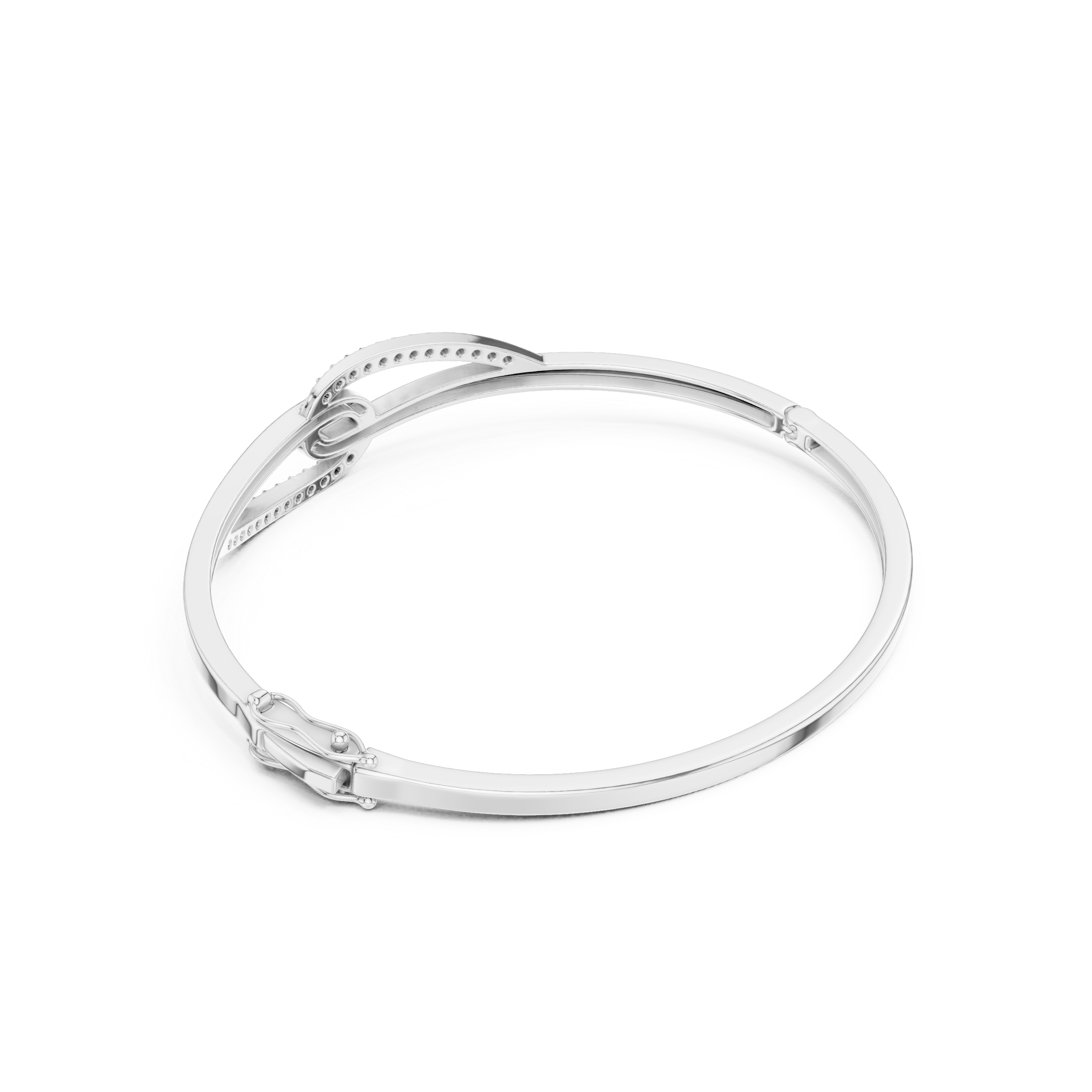 Interlocking Twist Loop Diamond Bracelet