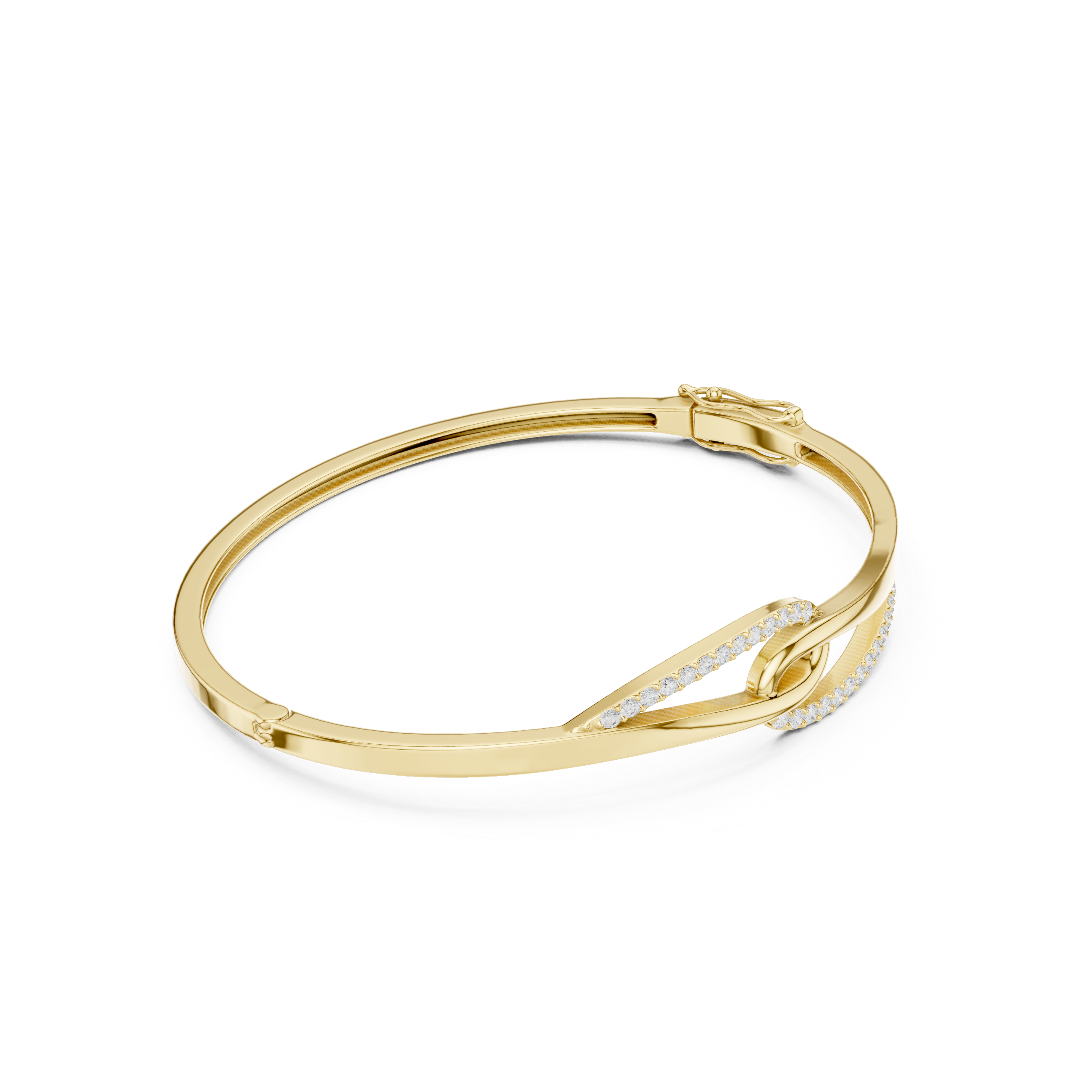 Interlocking Twist Loop Diamond Bracelet