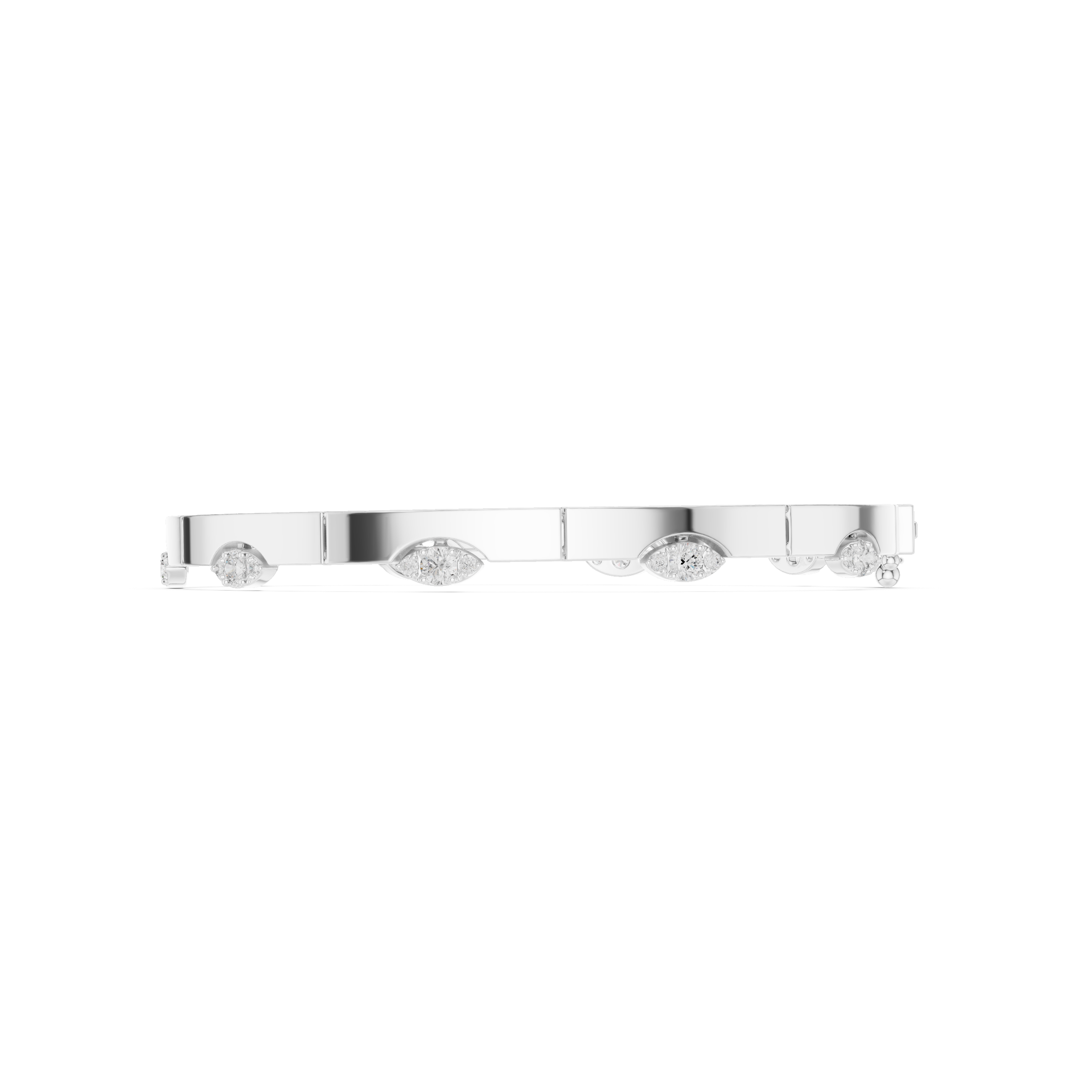 Stationed Eye Motif Link Diamond Bracelet