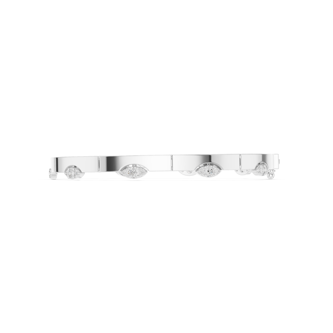 Stationed Eye Motif Link Diamond Bracelet