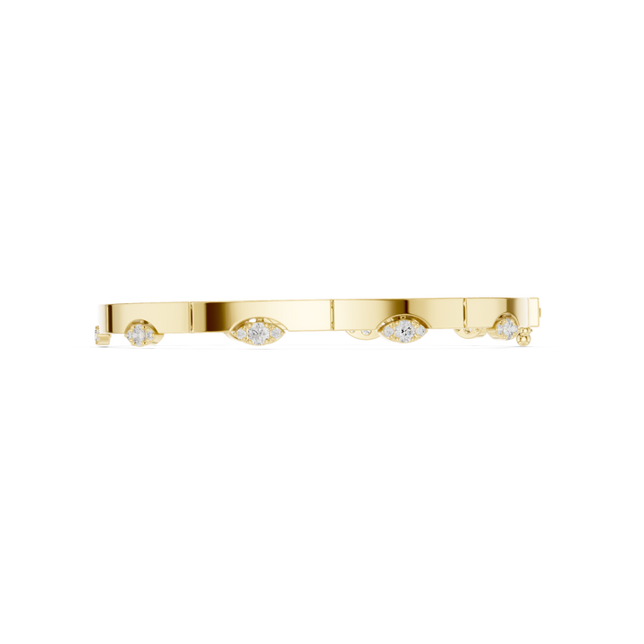 Stationed Eye Motif Link Diamond Bracelet