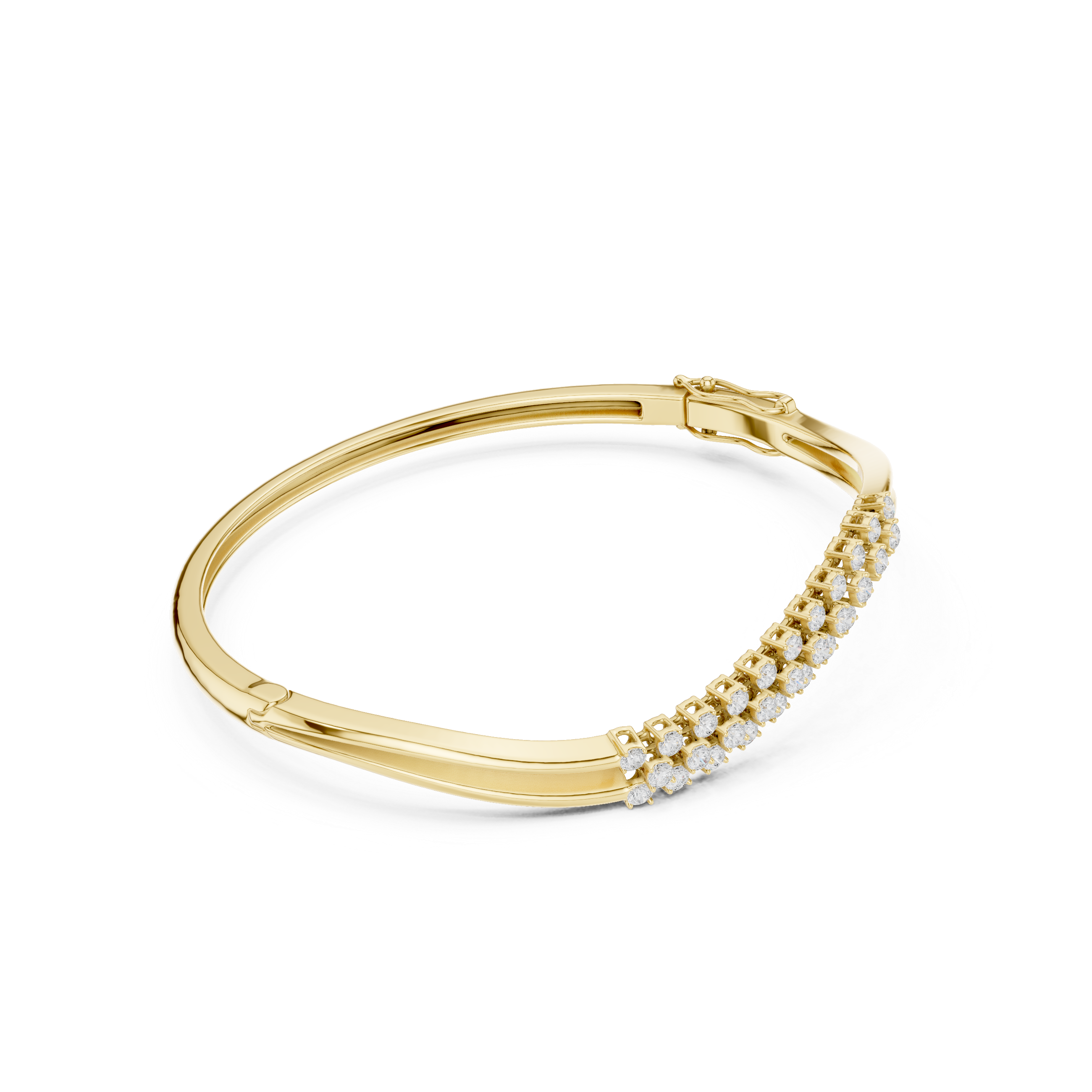 Triple-Row Curved Wave Diamond