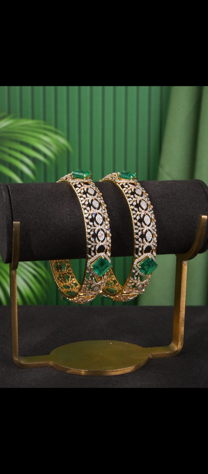 Emerald & Diamond Filigree Kadas