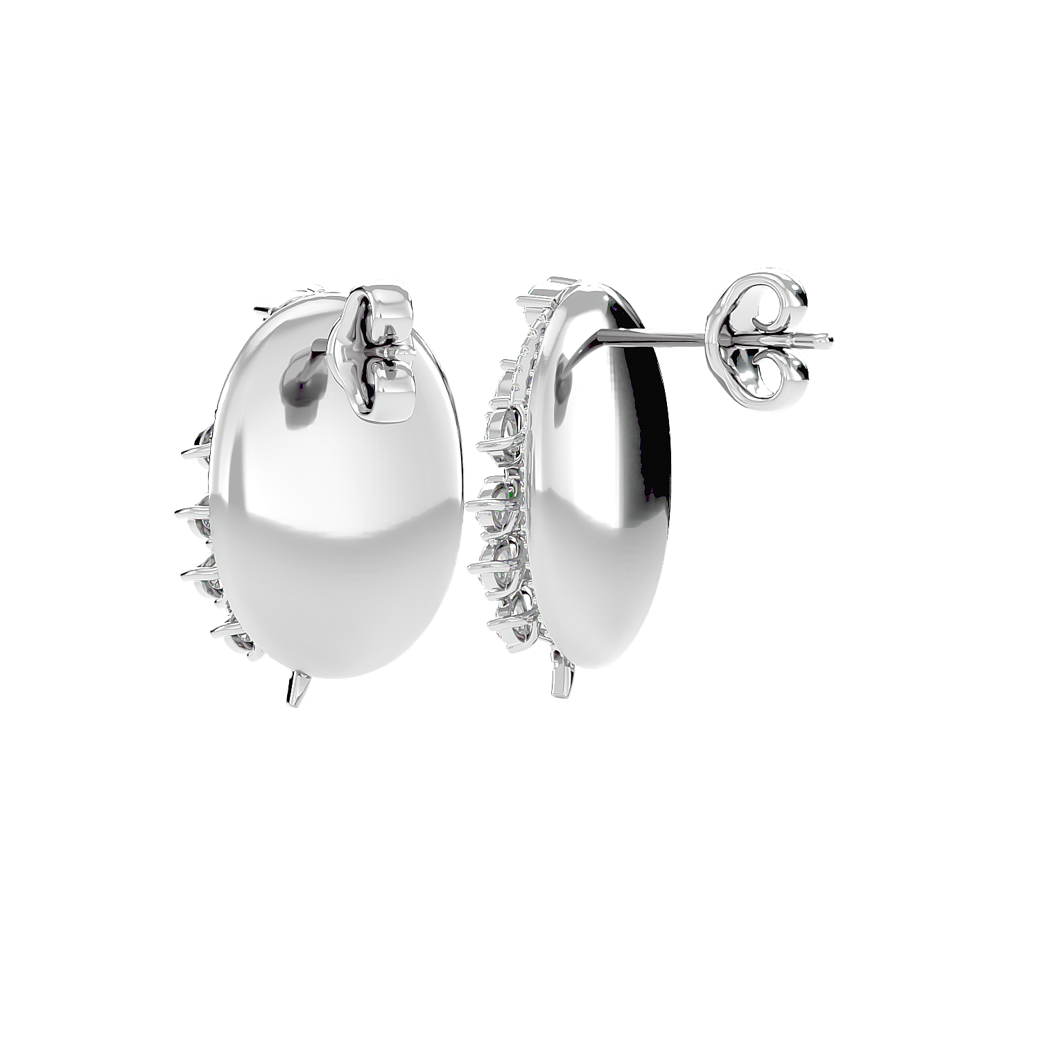 Garnet Diamond Earring