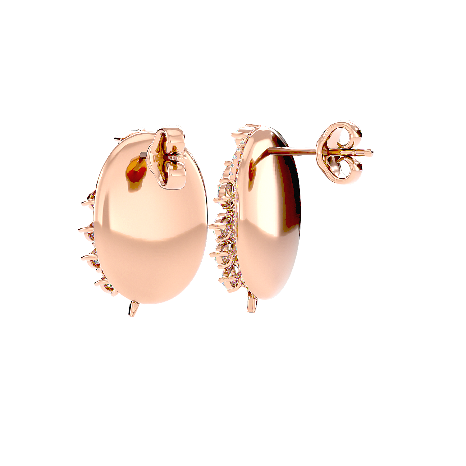 Garnet Diamond Earring