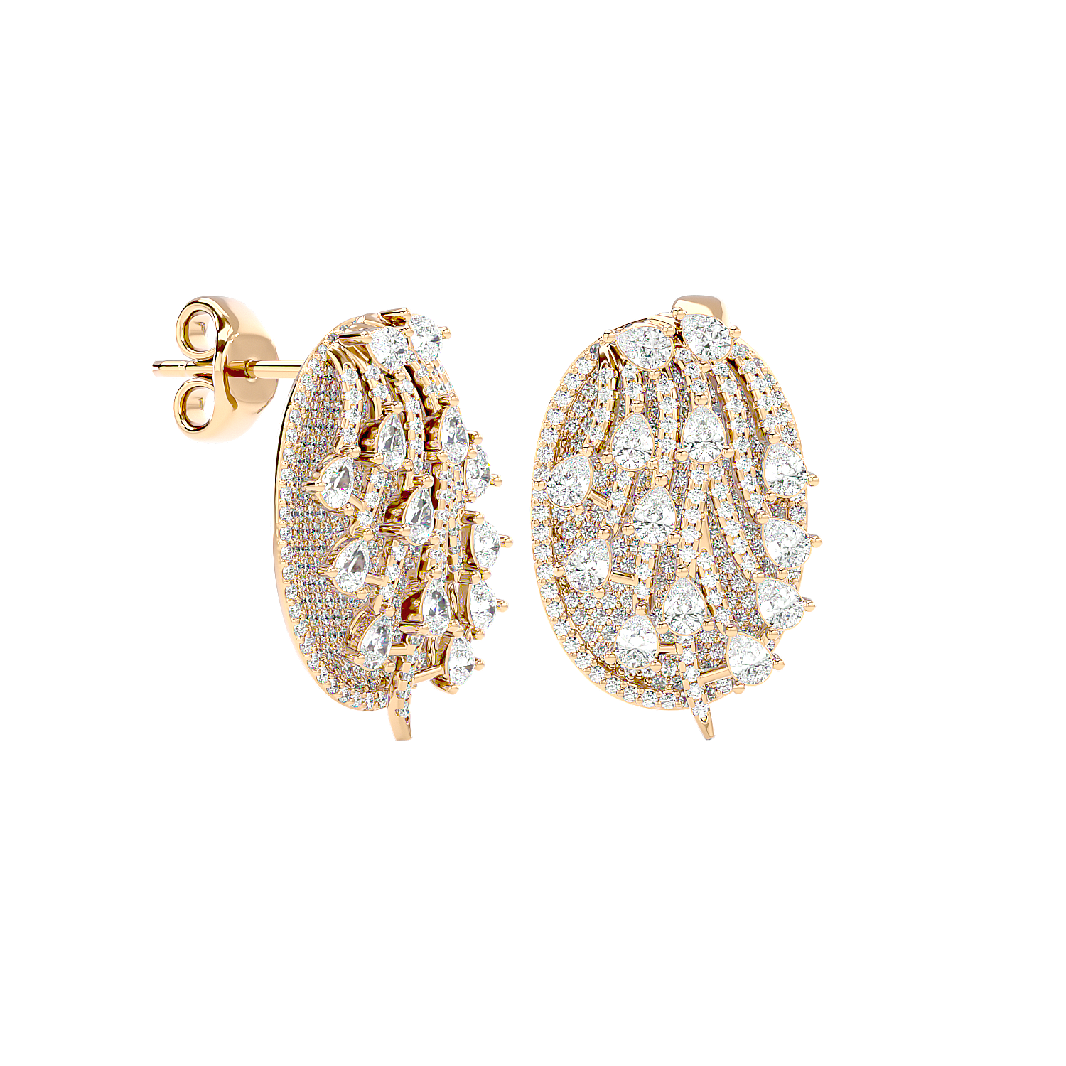 Garnet Diamond Earring