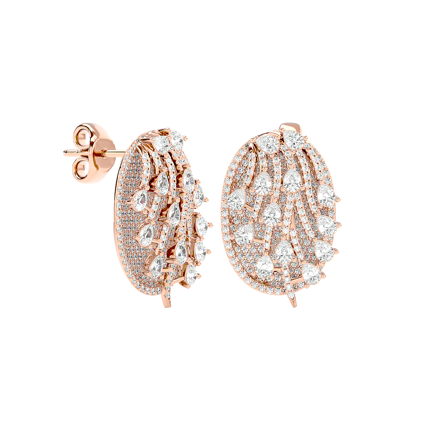 Garnet Diamond Earring