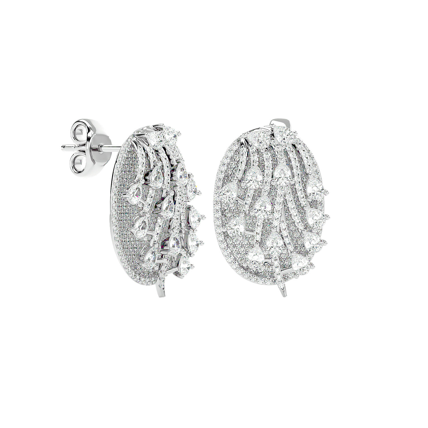 Garnet Diamond Earring