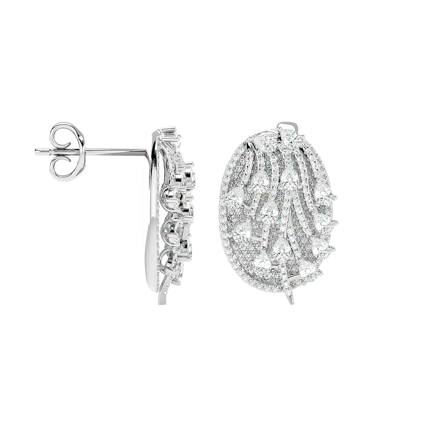 Garnet Diamond Earring