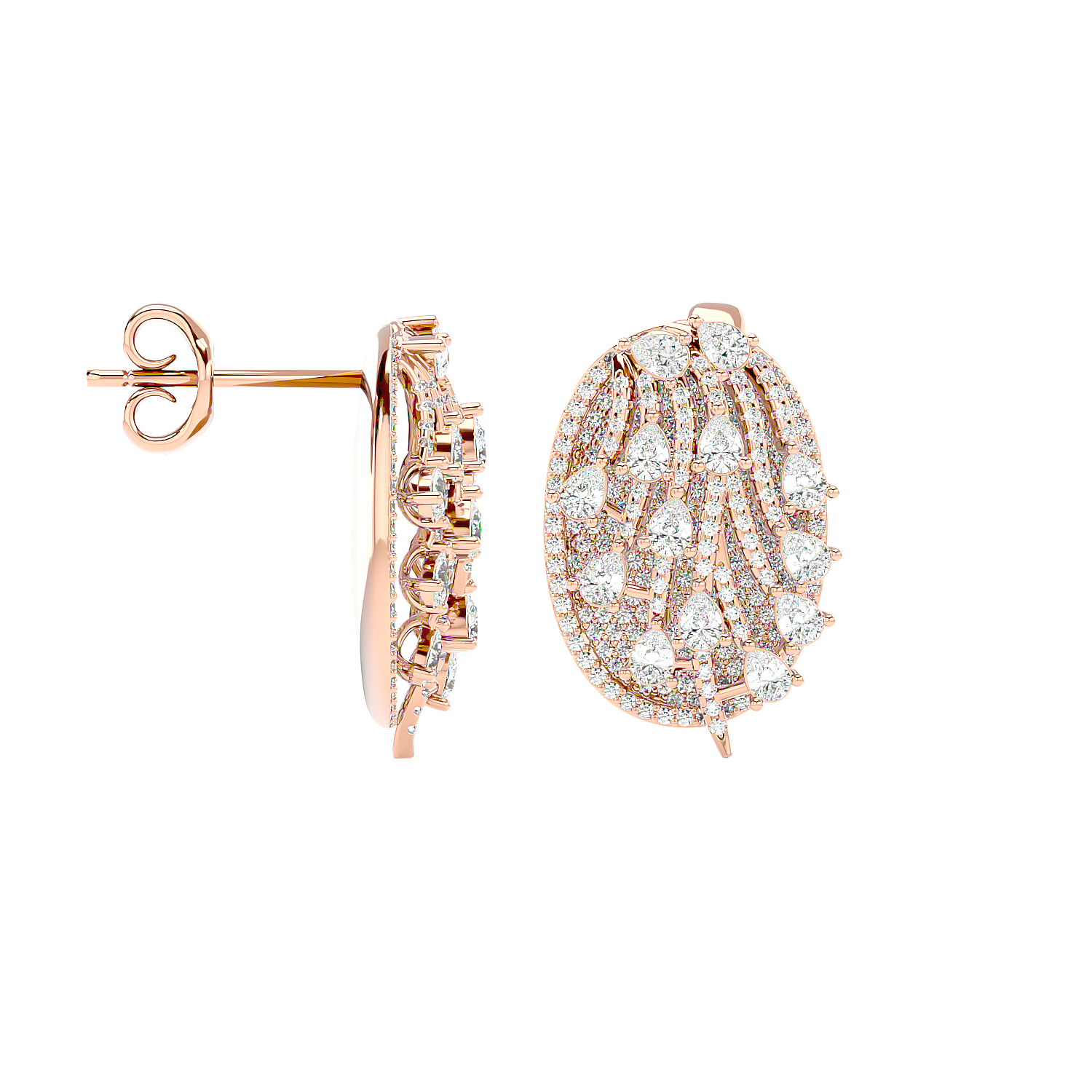 Garnet Diamond Earring