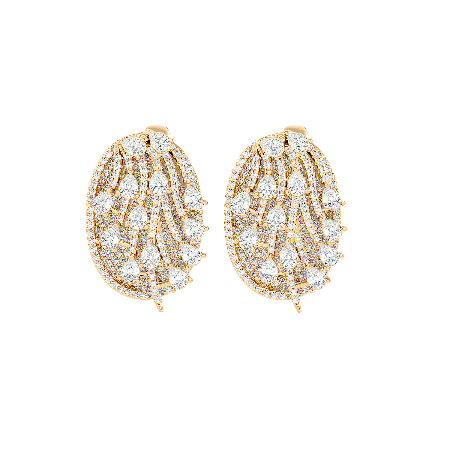 Garnet Diamond Earring