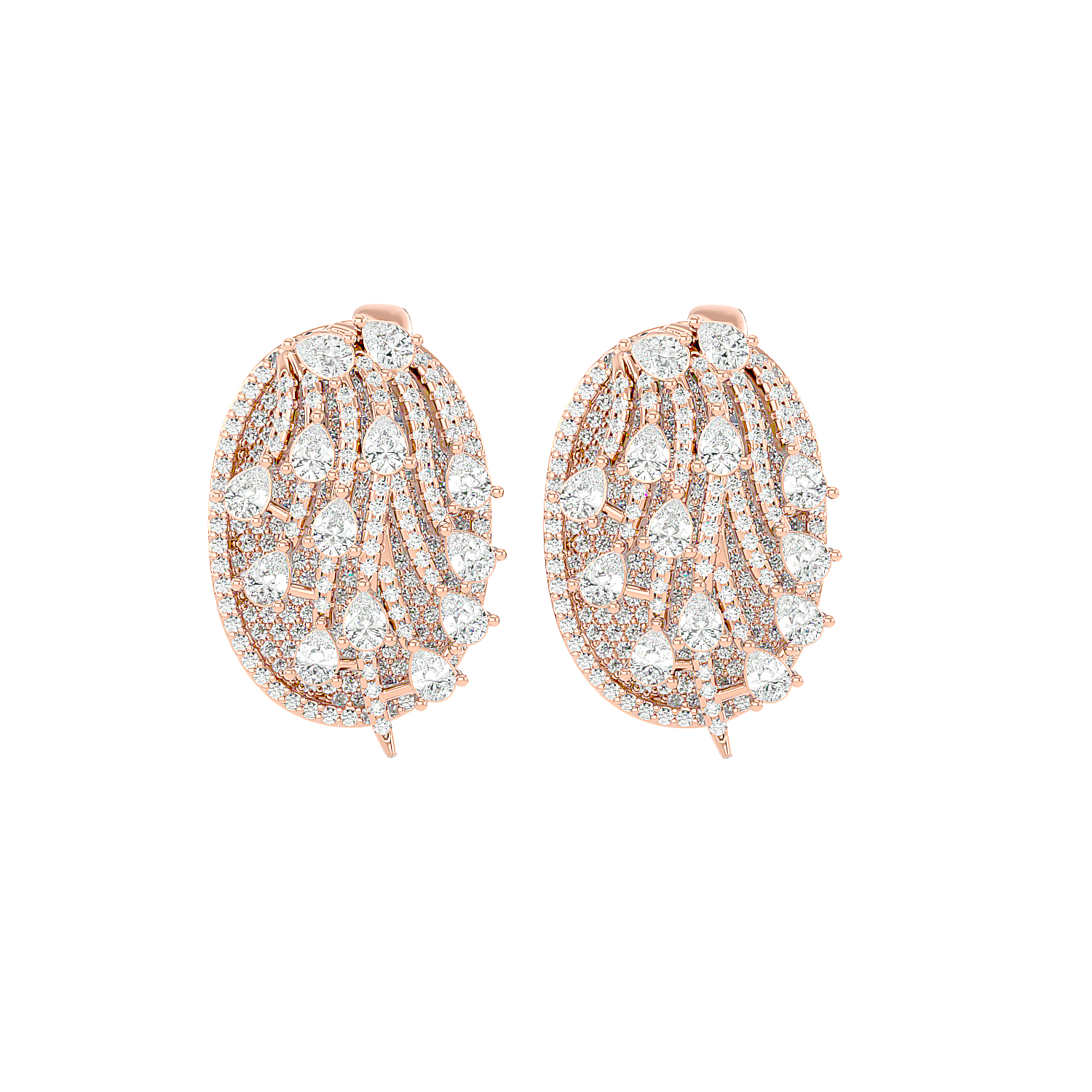 Garnet Diamond Earring