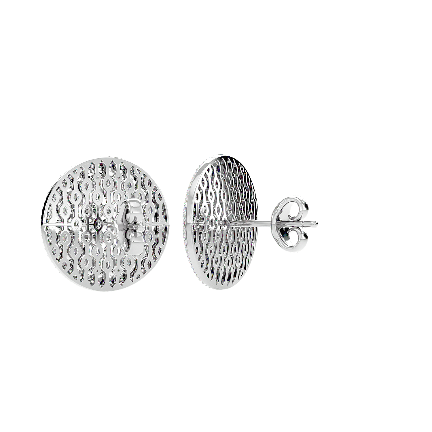 Snowball Diamond Earring