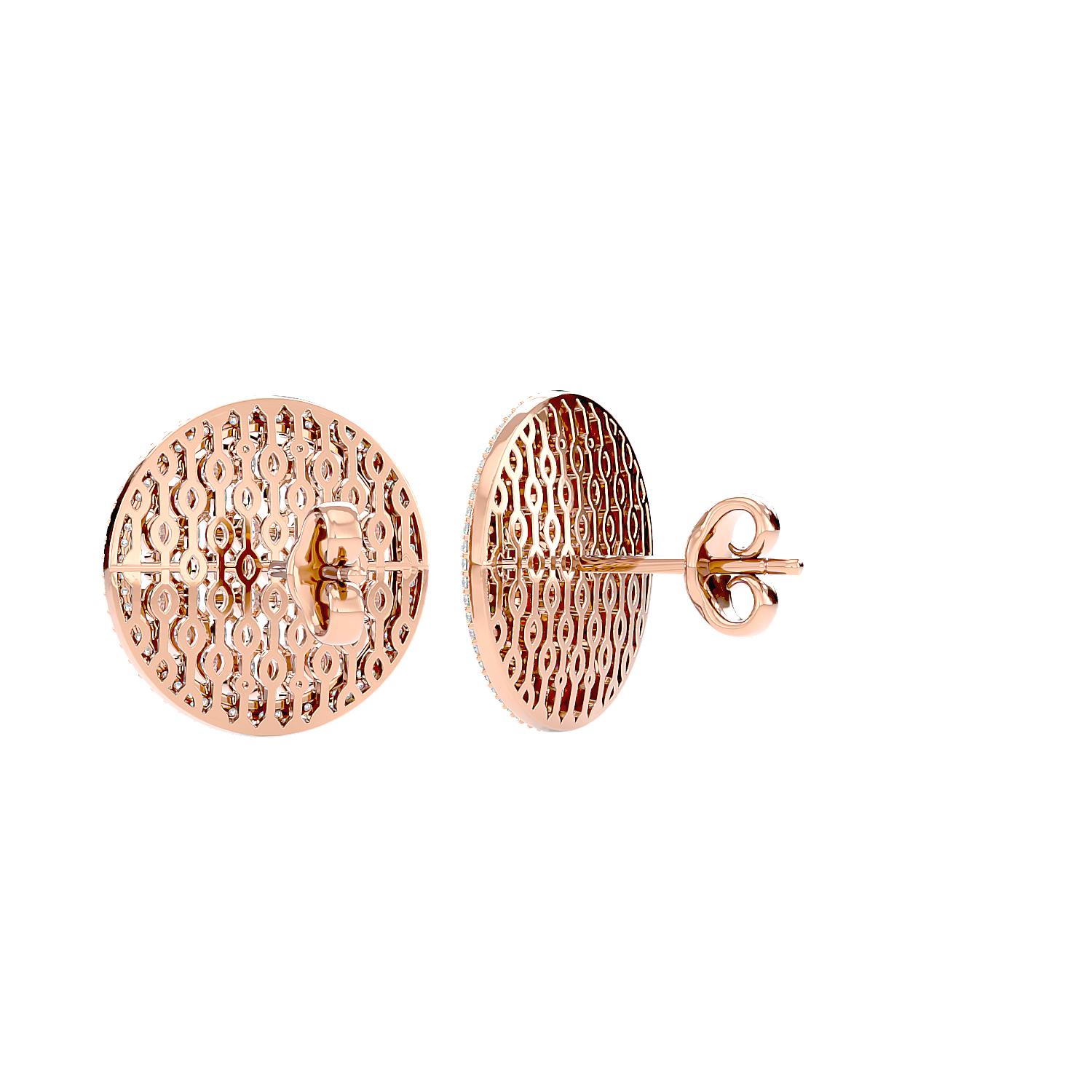 Snowball Diamond Earring