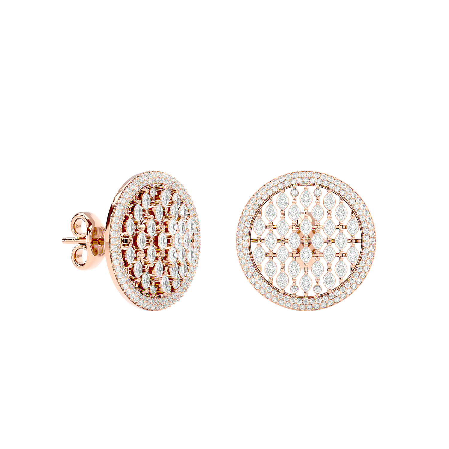 Snowball Diamond Earring