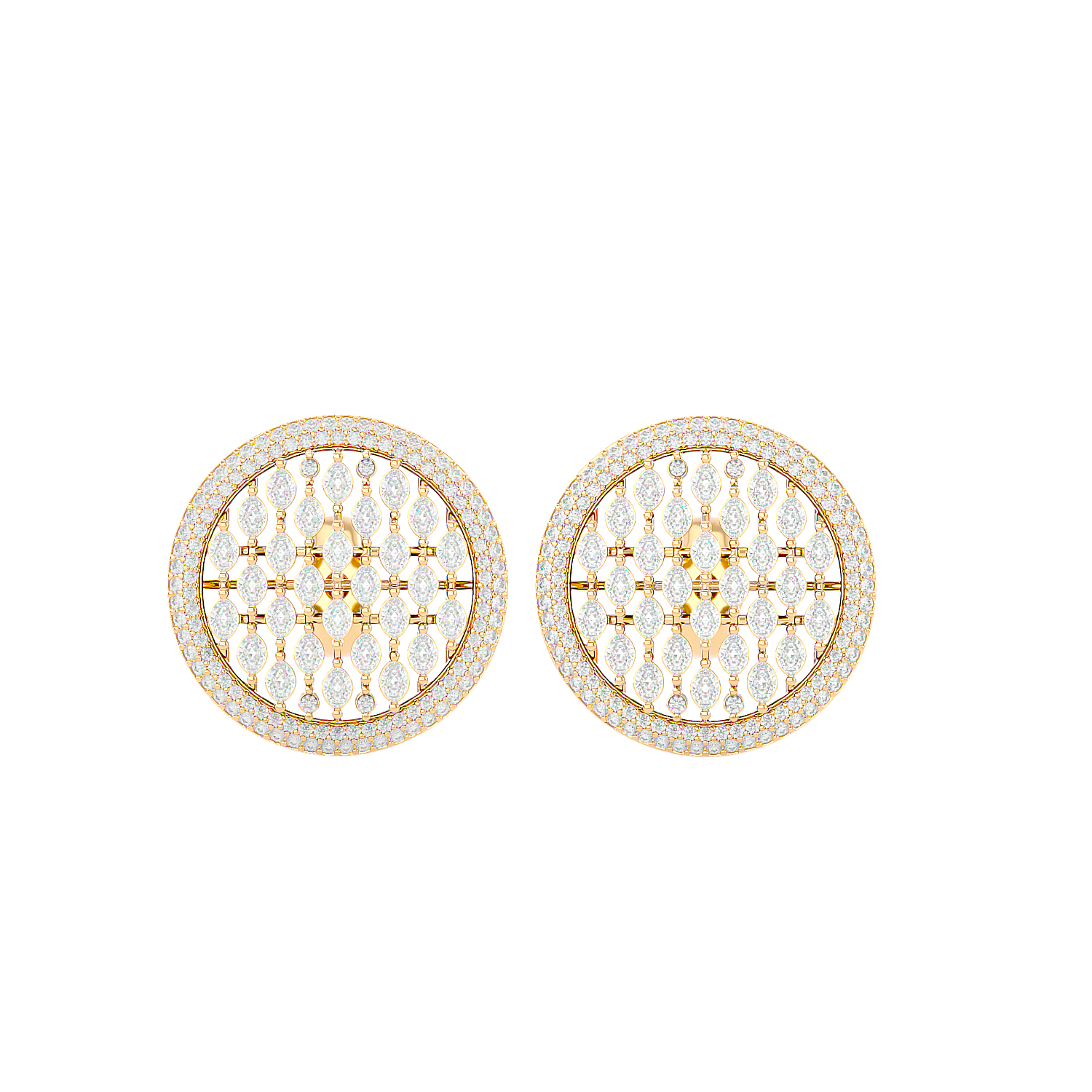 Snowball Diamond Earring