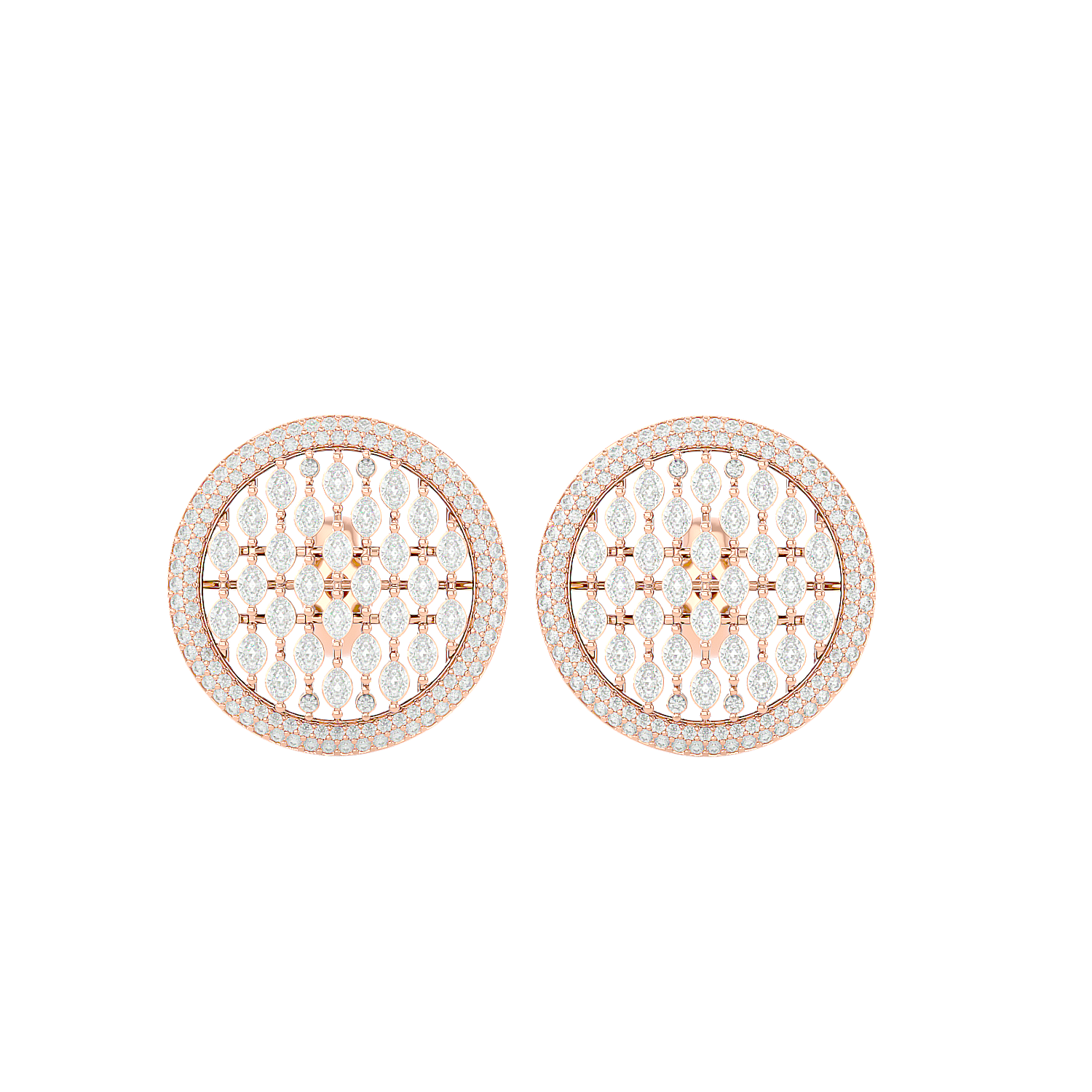 Snowball Diamond Earring