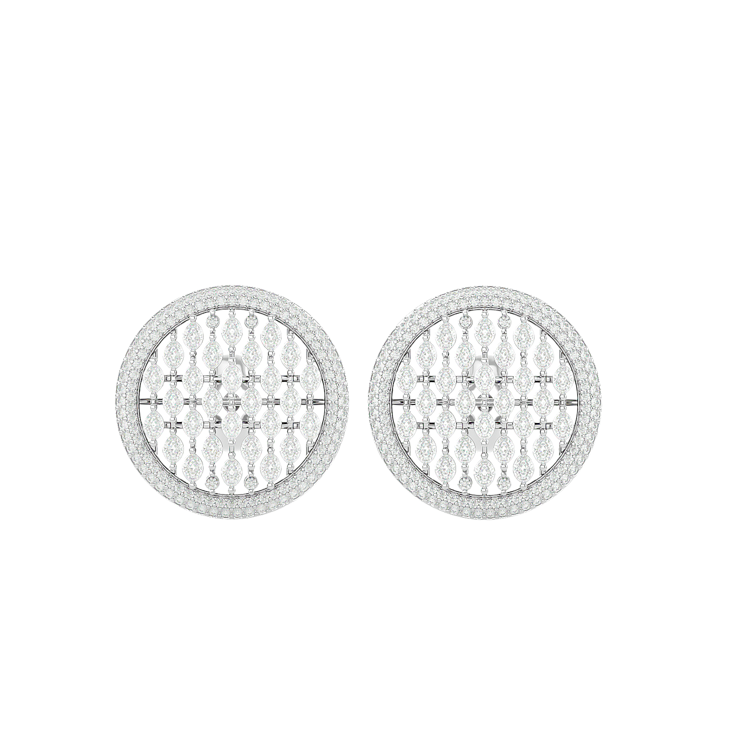 Snowball Diamond Earring