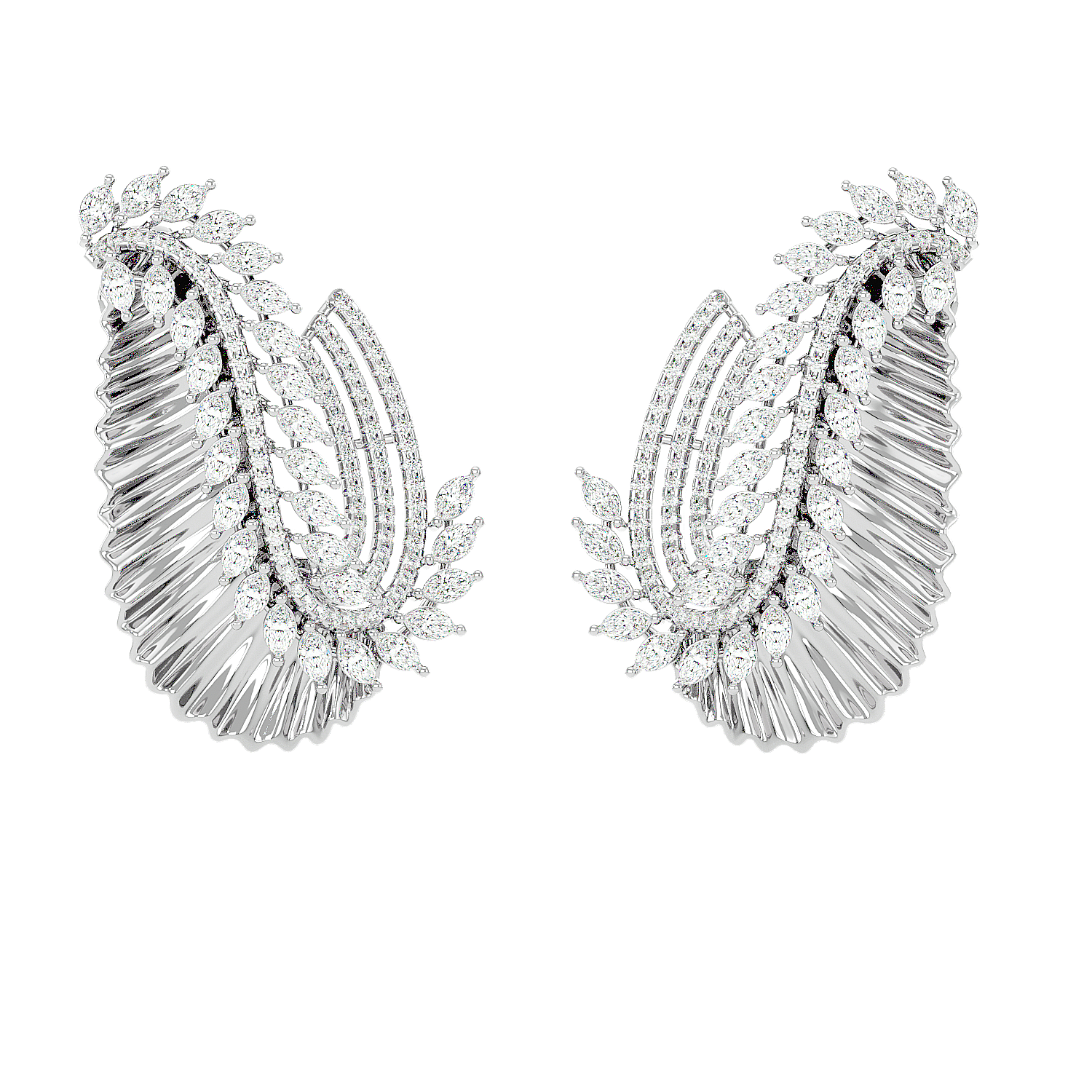 Wave Diamond Earring