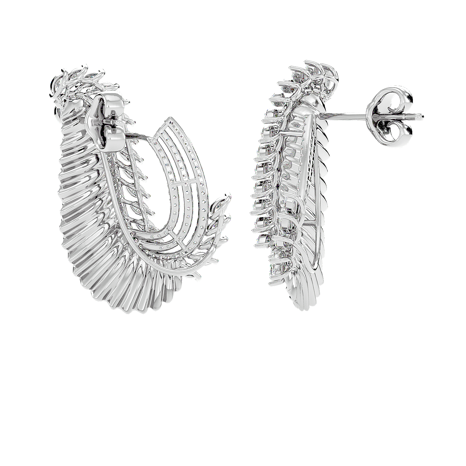 Wave Diamond Earring