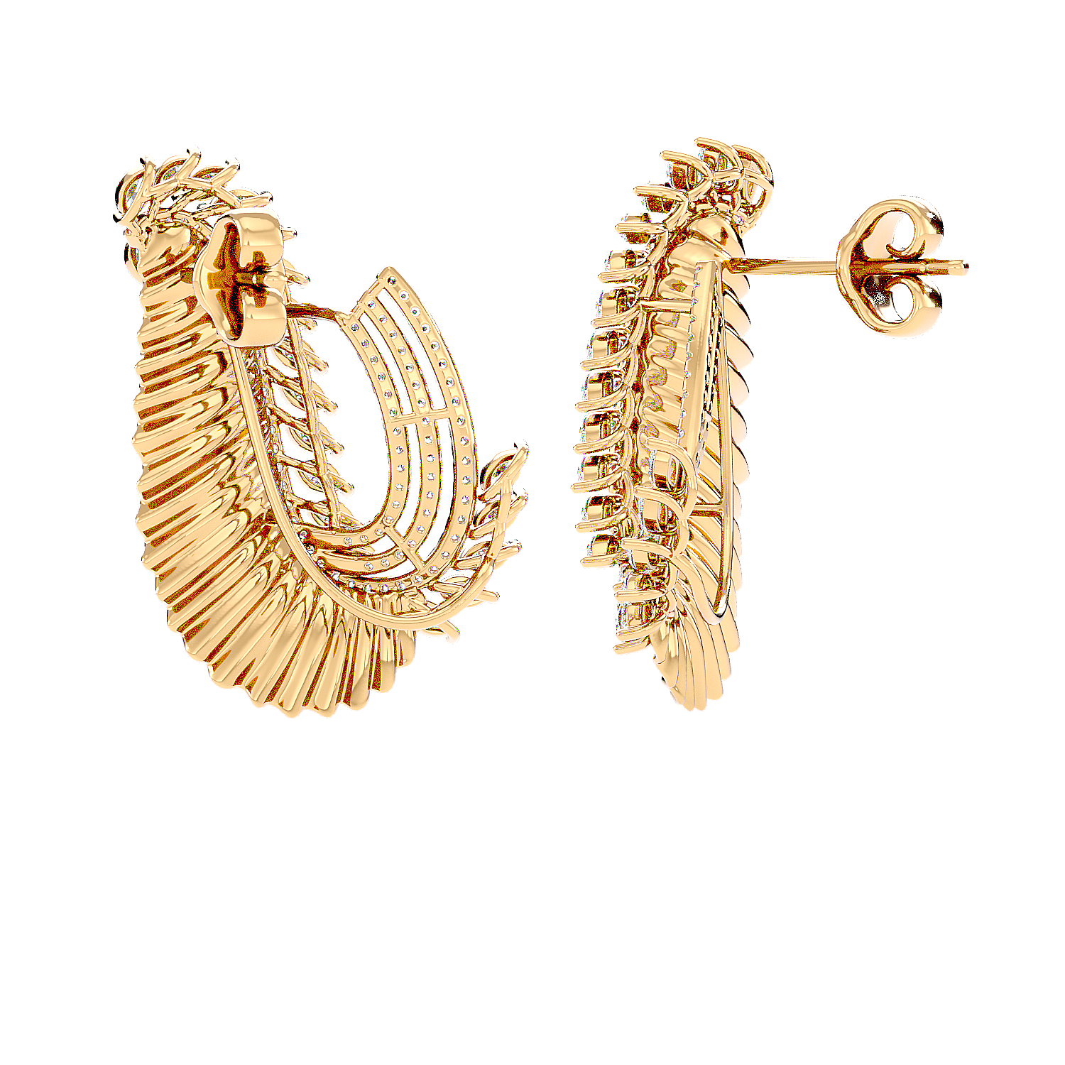 Wave Diamond Earring