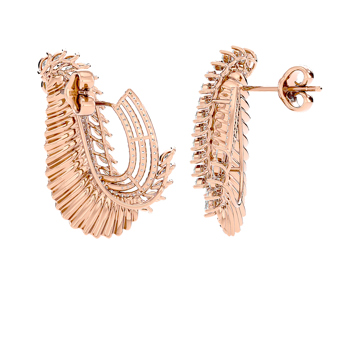 Wave Diamond Earring