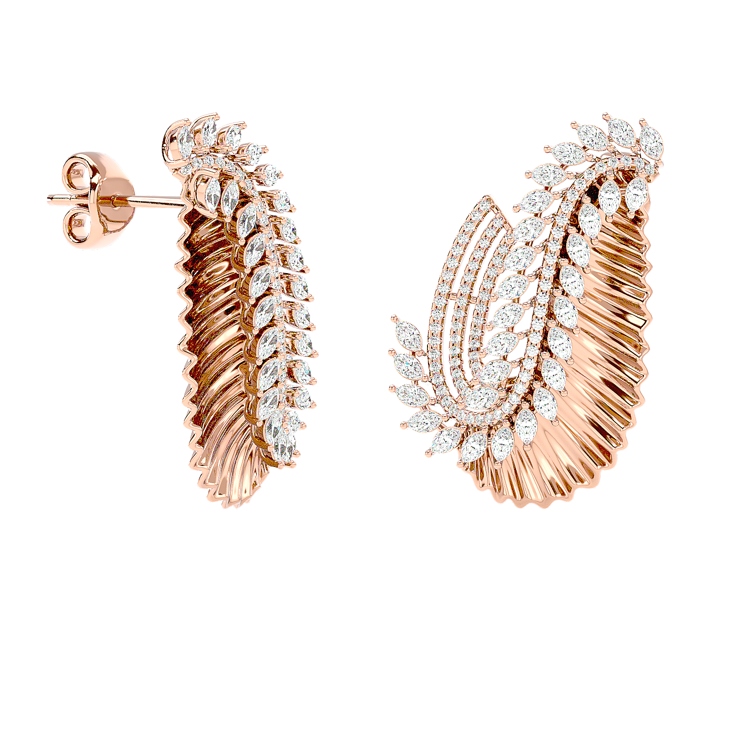 Wave Diamond Earring