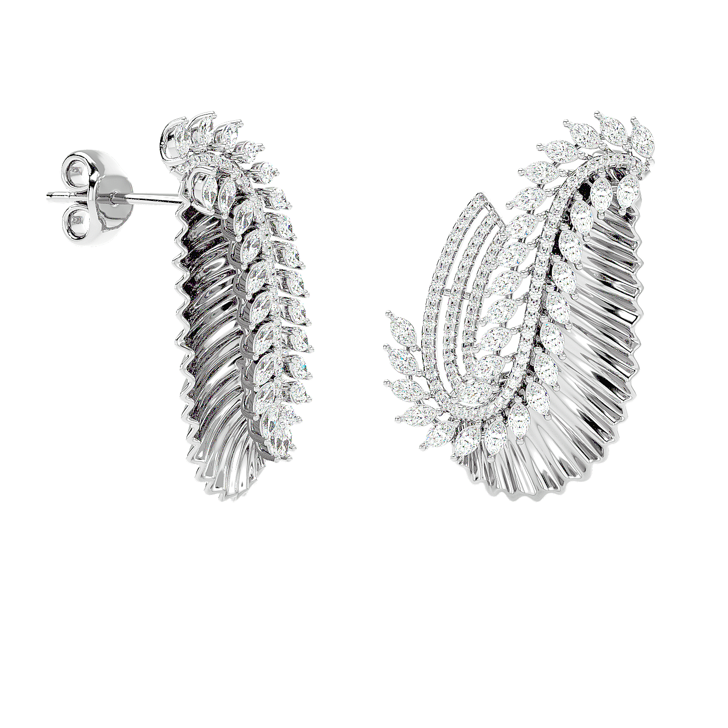 Wave Diamond Earring