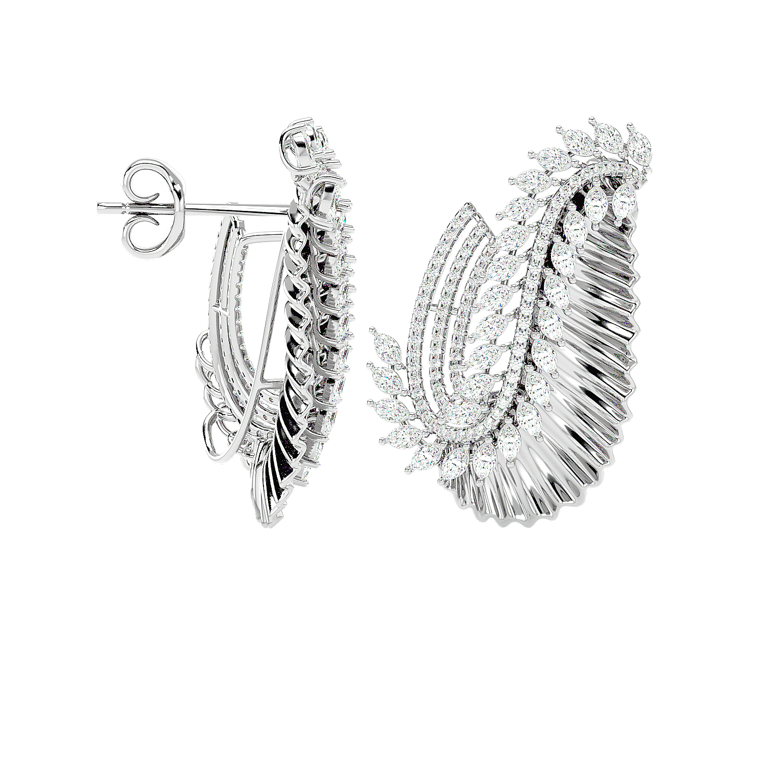 Wave Diamond Earring
