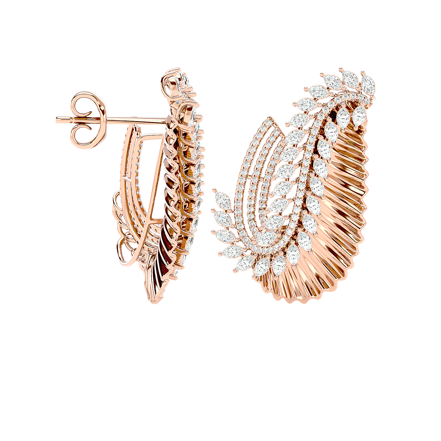 Wave Diamond Earring