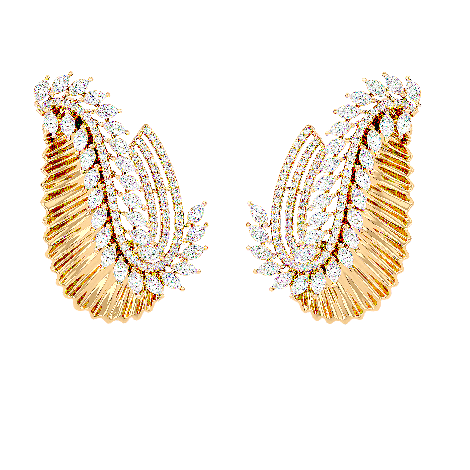 Wave Diamond Earring