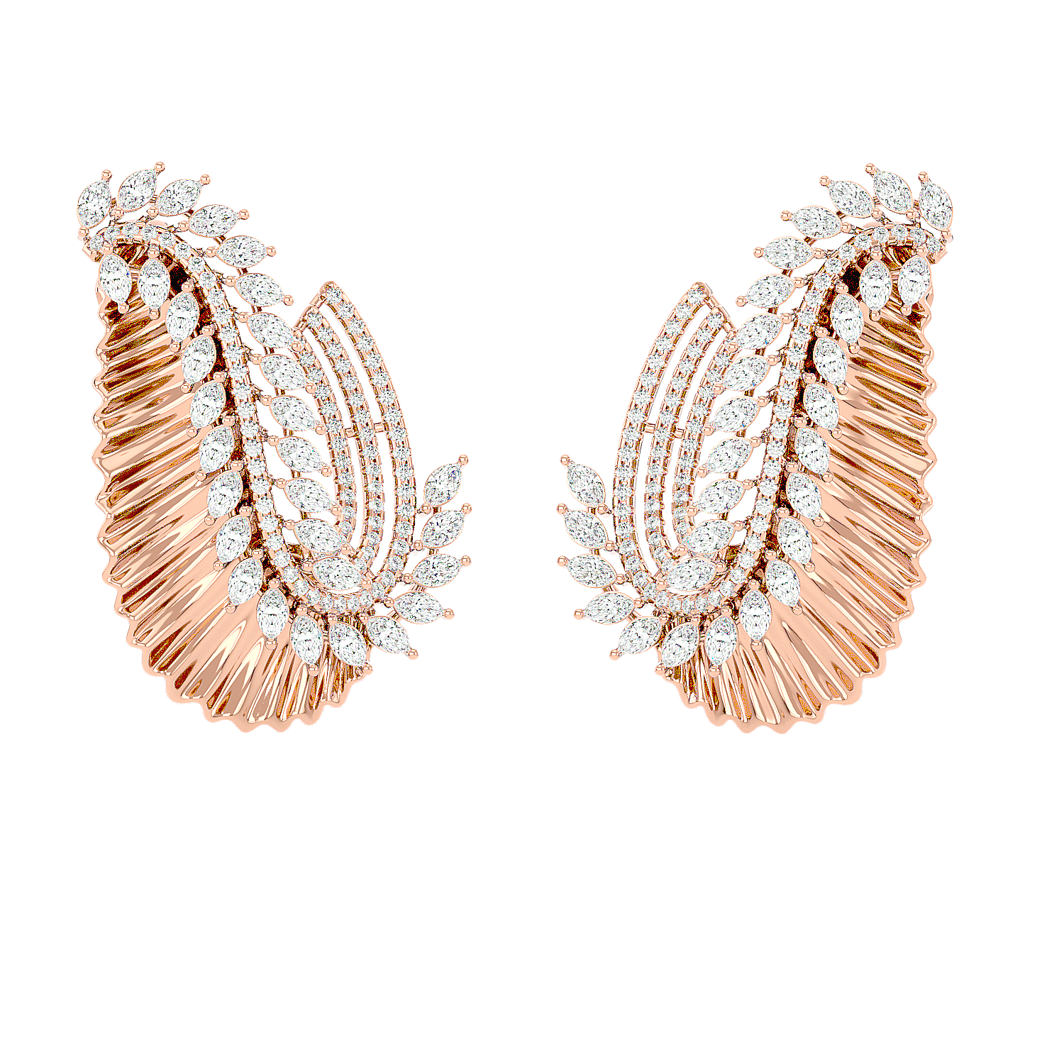 Wave Diamond Earring