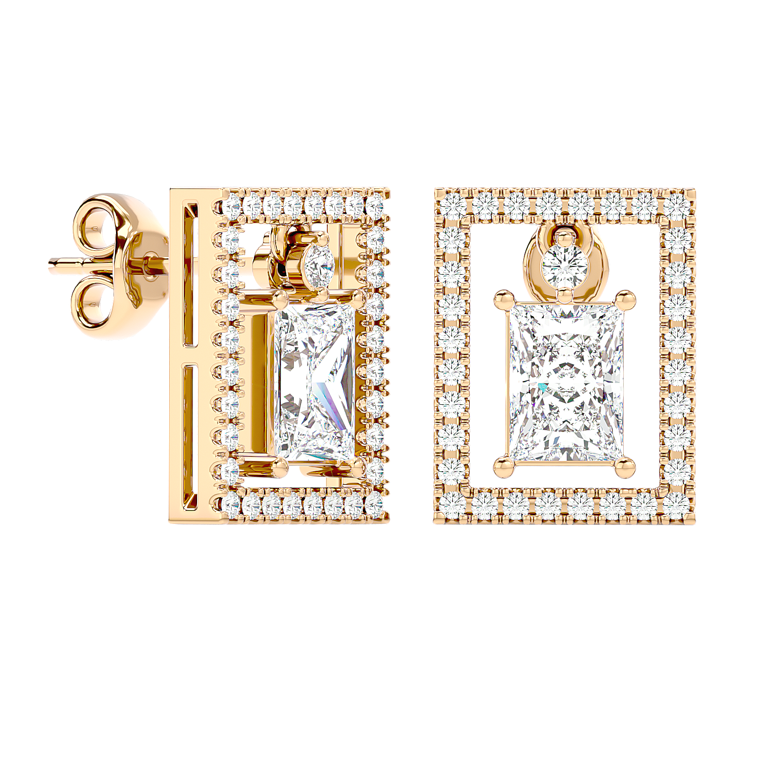 Stunning Star Diamond Earrings