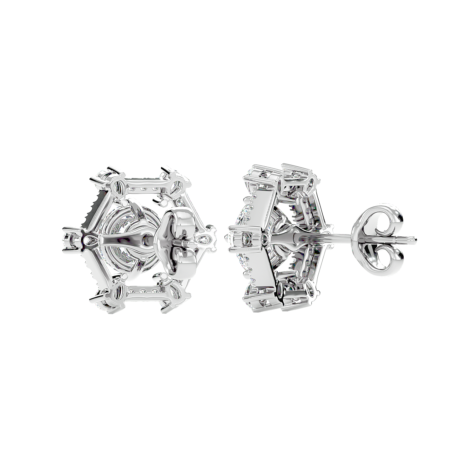 Whimsical Wavelet Diamond Earrings